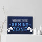GAMING ZONE Wall Art For Boys Bedroom Games Room Gamer Gift