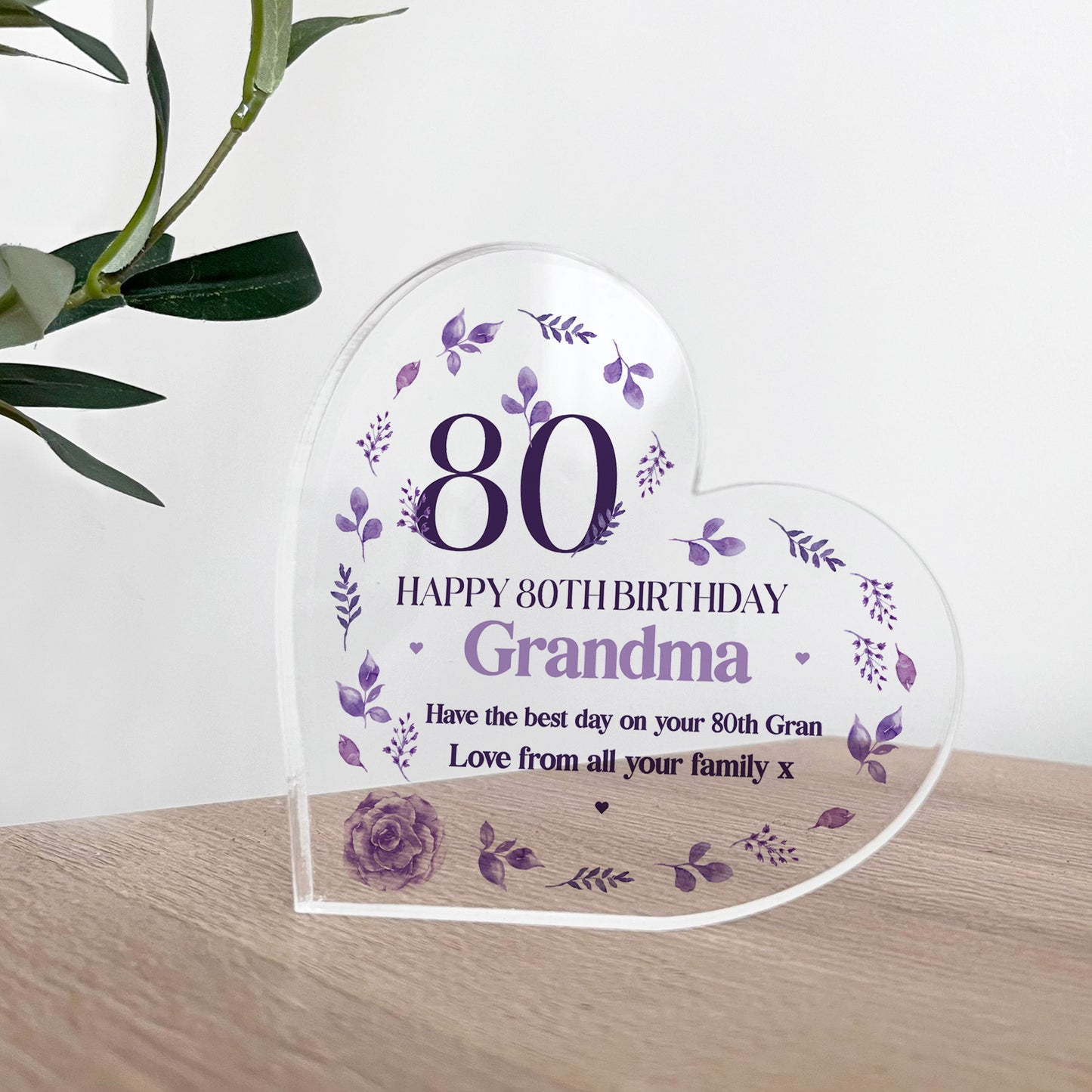 Personalised Happy 80th Birthday Gift For Mum Nan Nanny Grandma