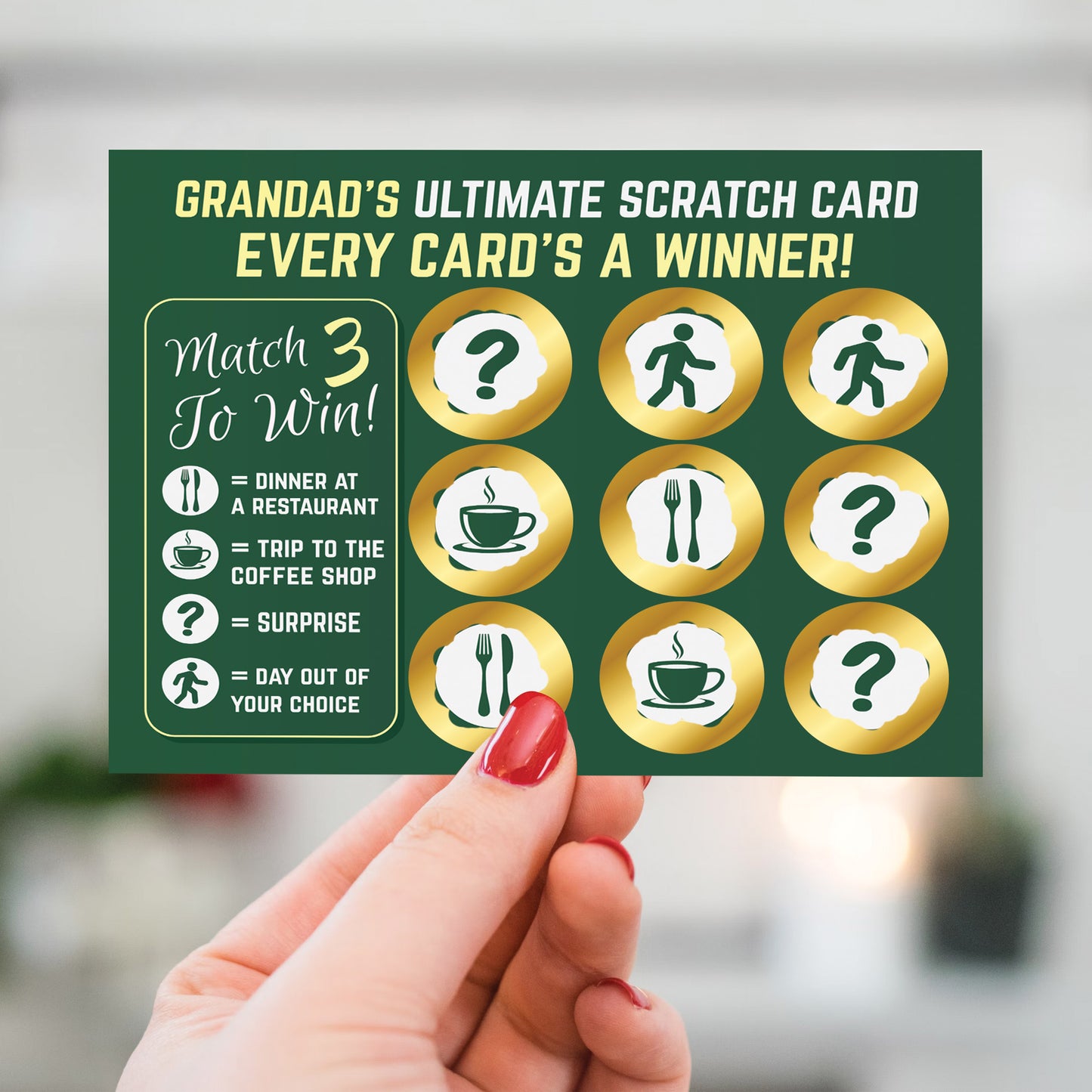 Gifts for Grandad Scratch Card Novelty Fathers Day Birthday Gift