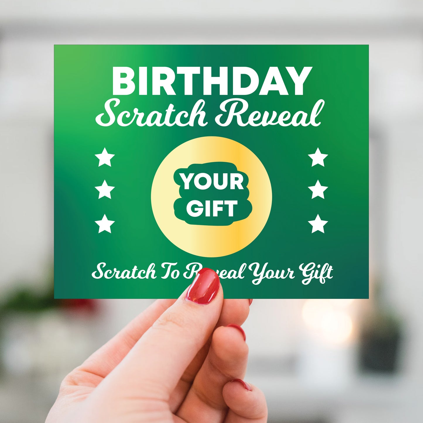 Birthday Scratch Card Personalised Gift Reveal For Men Boys Son