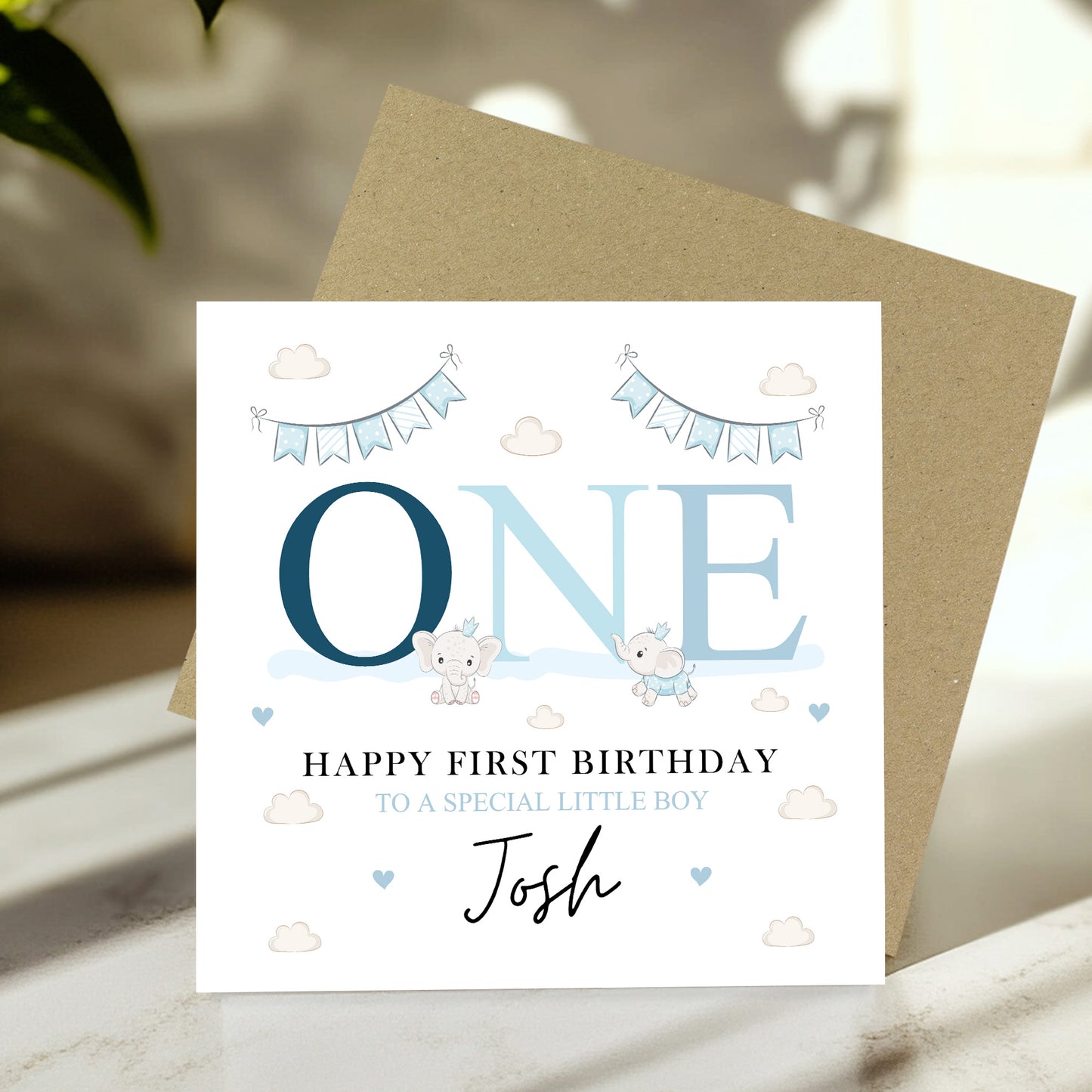 Personalised First Birthday Card For Special Little Boy Son