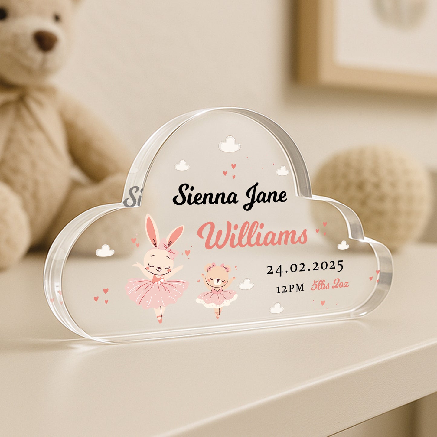 Gift For Daughter Niece Granddaughter Baby Girl Cloud Plaque