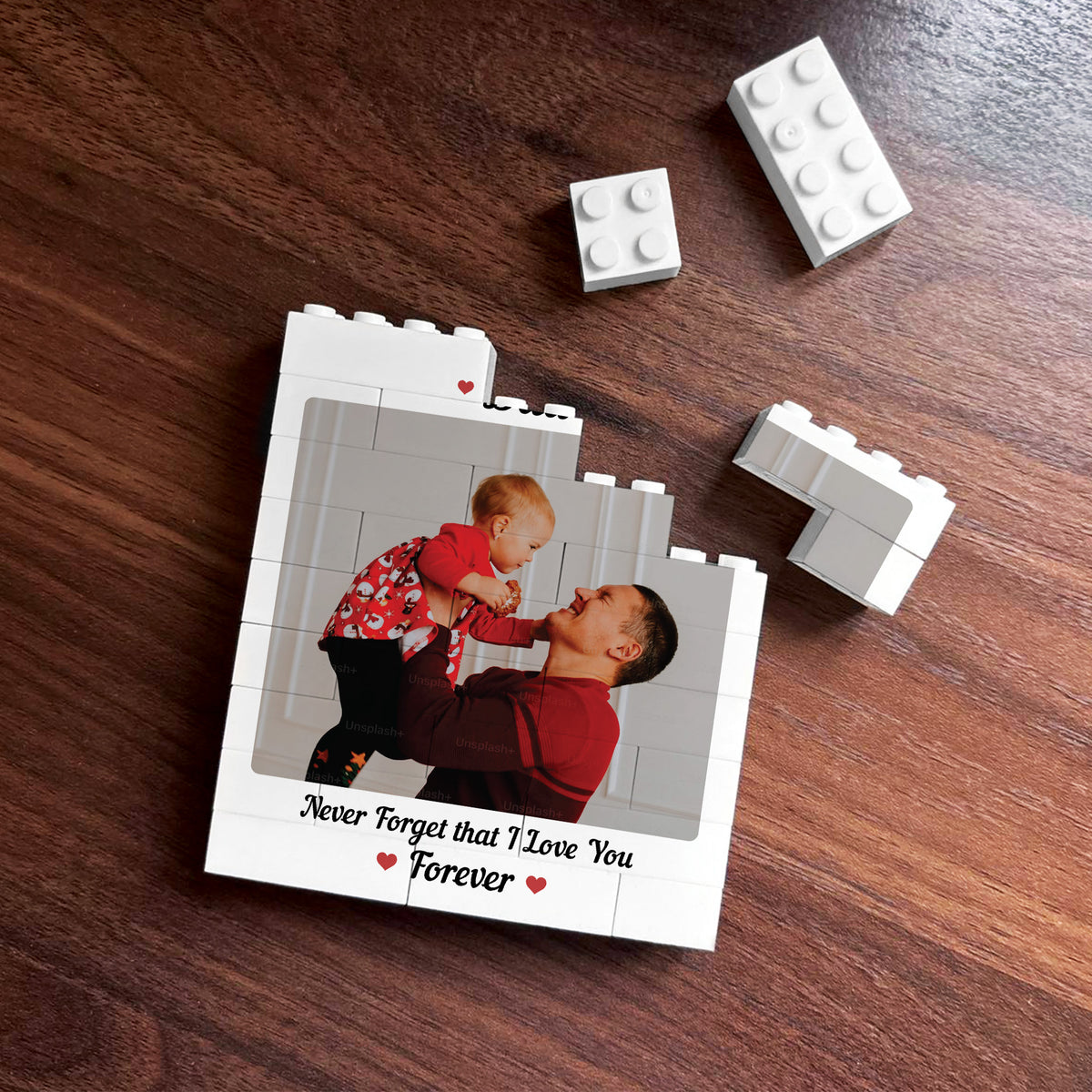 Personalised Building Photo Block Gift For Dad Fathers Day