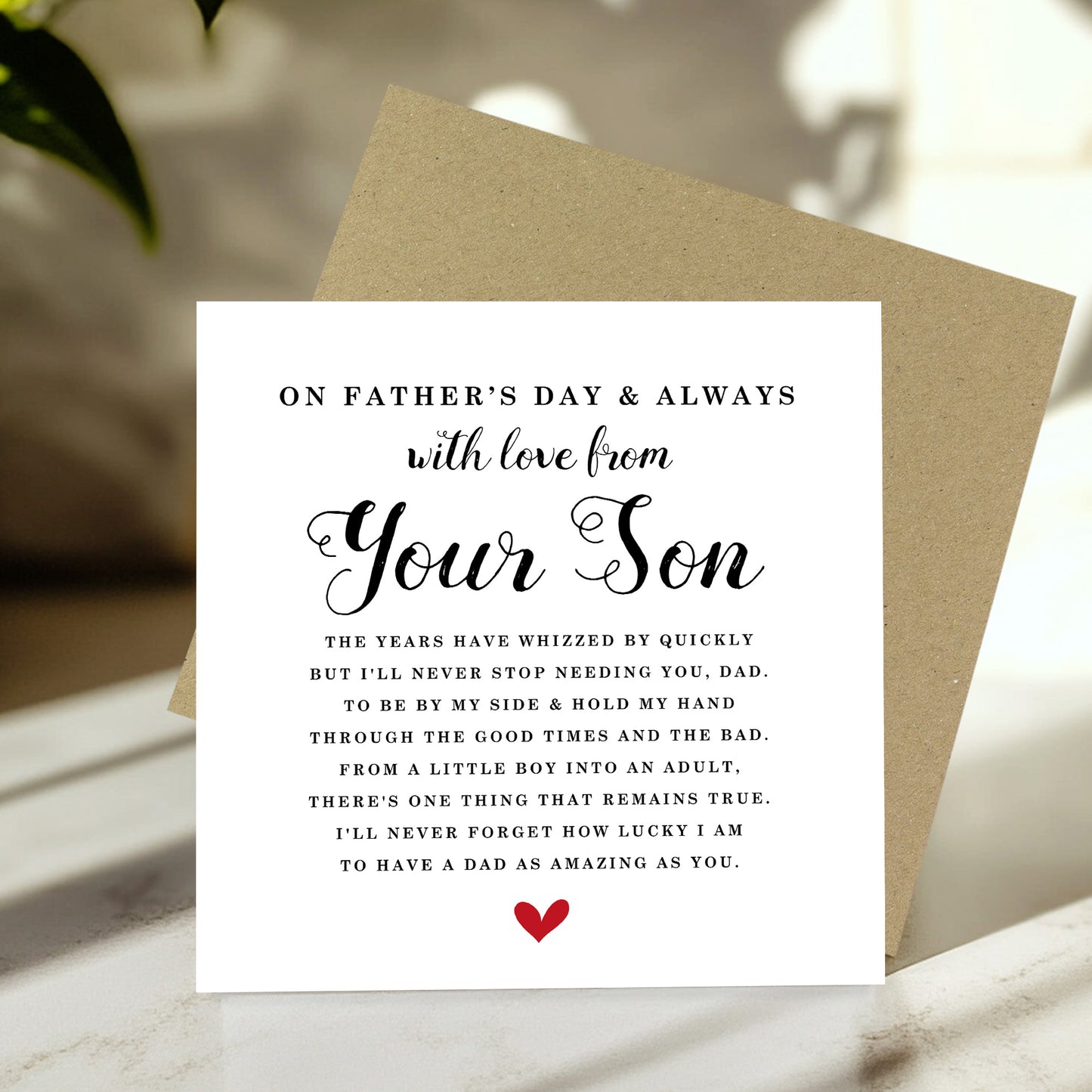 Fathers Day Card From Son Happy Father's Day Card For Dad
