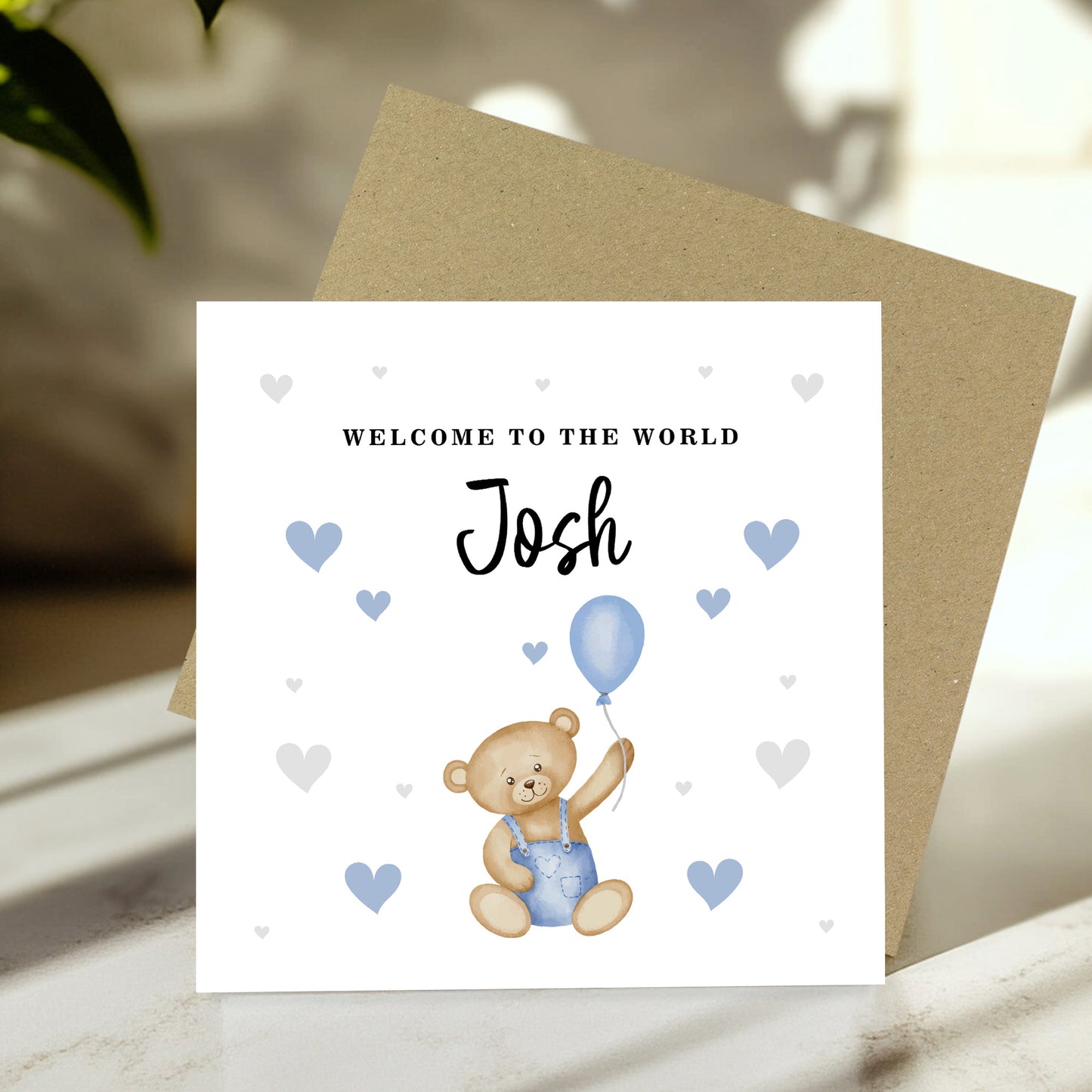 New Baby Card Welcome To The World Card Personalised