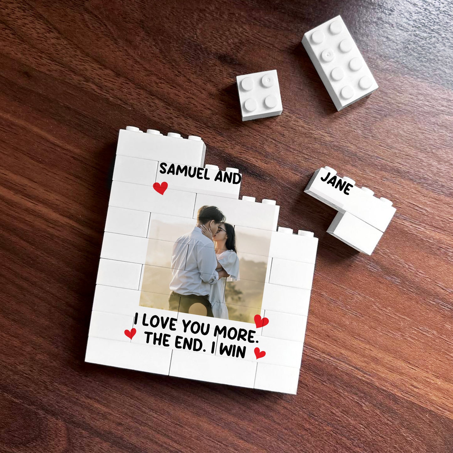 Personalised Photo Block Gift For Boyfriend Girlfriend Husband