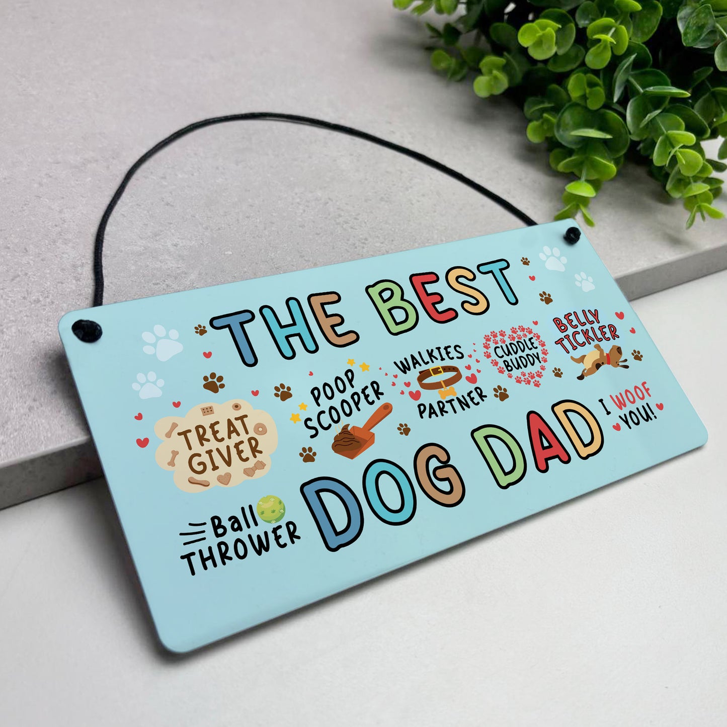 Funny Fathers Day Birthday Gift For The Best Dog Dad Gift Woof