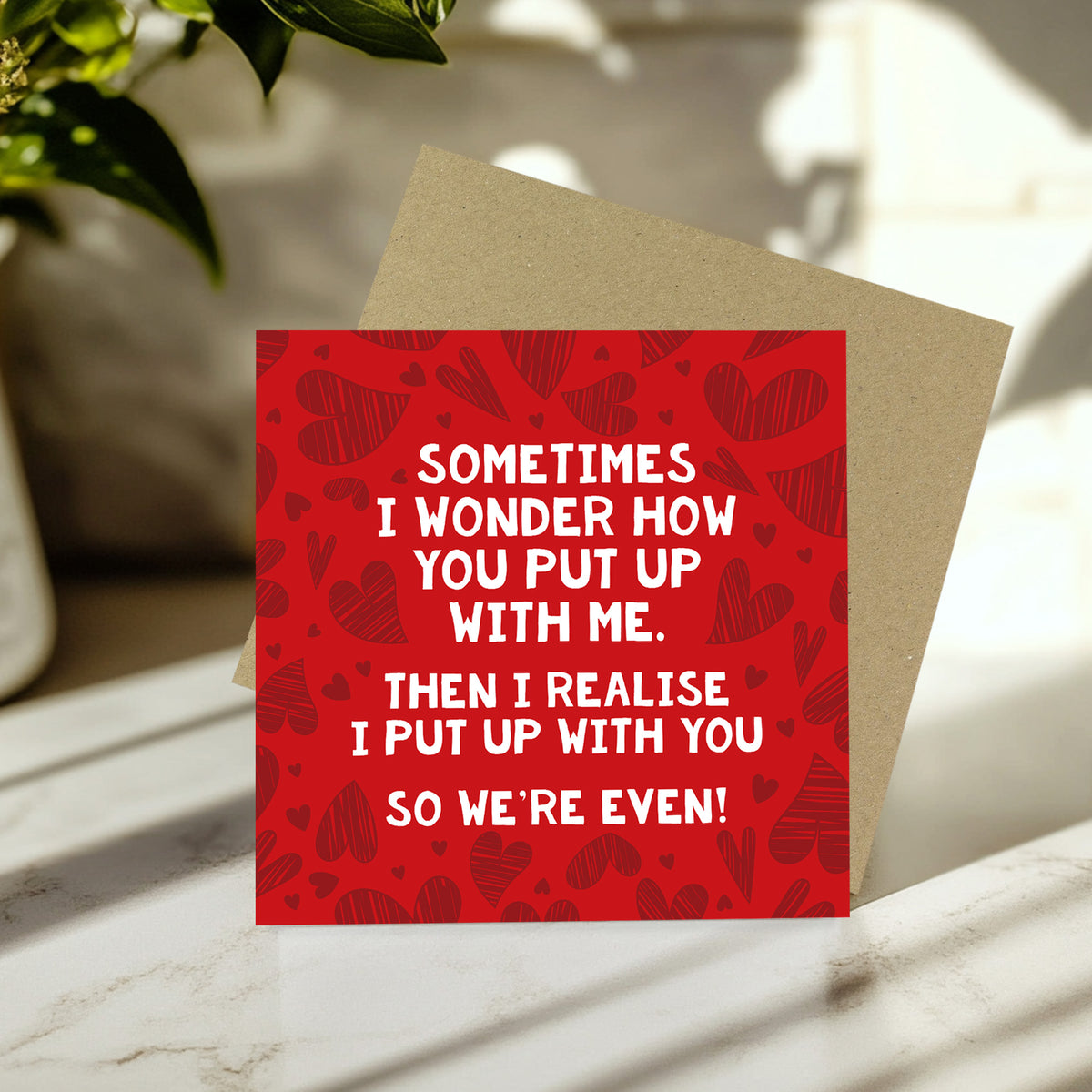 Funny Anniversary Card Wedding Anniversary Card Put Up With