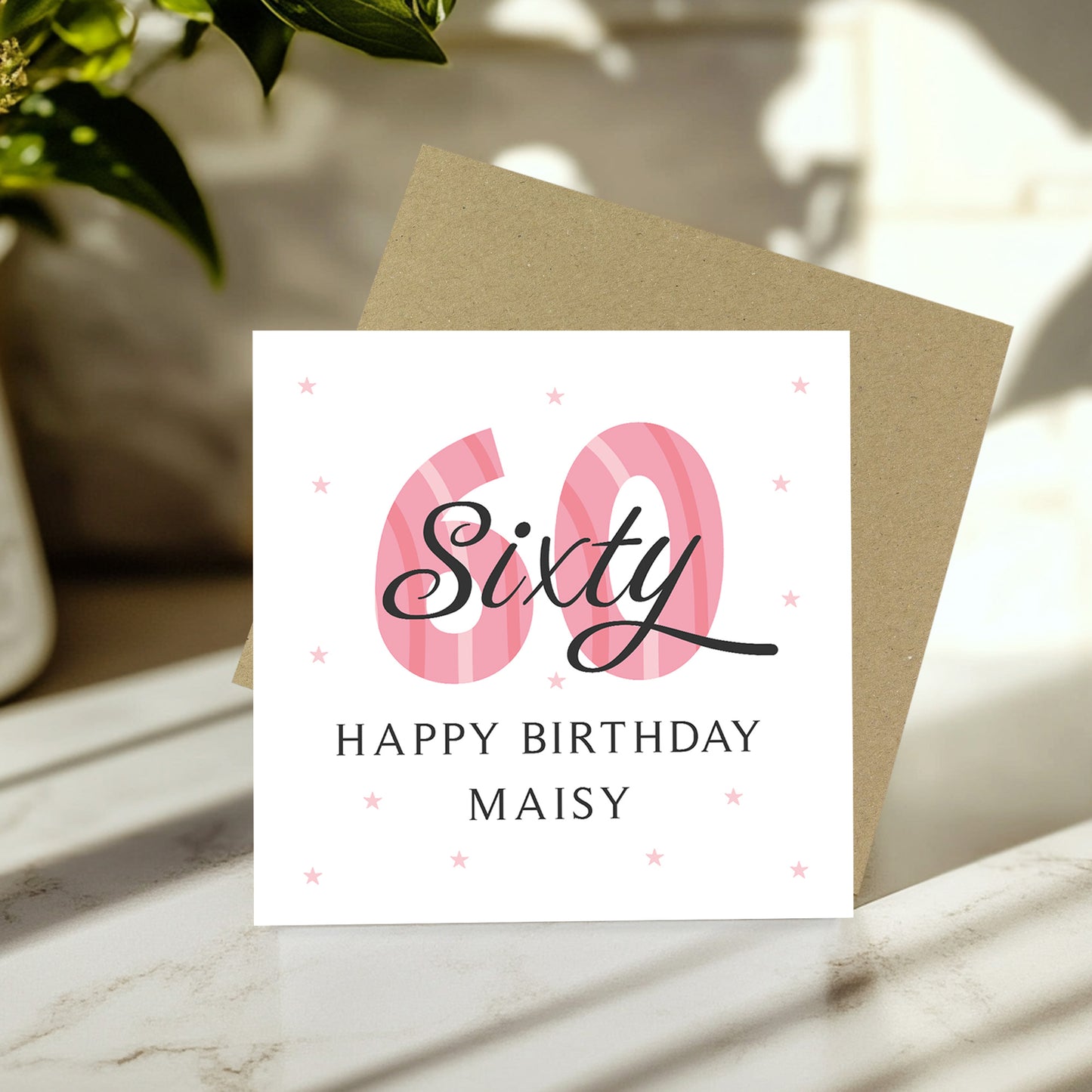 Personalised 60th Birthday Cards For Women Mum Auntie Nan