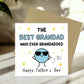 Fathers Day Card For Grandad BEST GRANDAD Whoever Grandadded