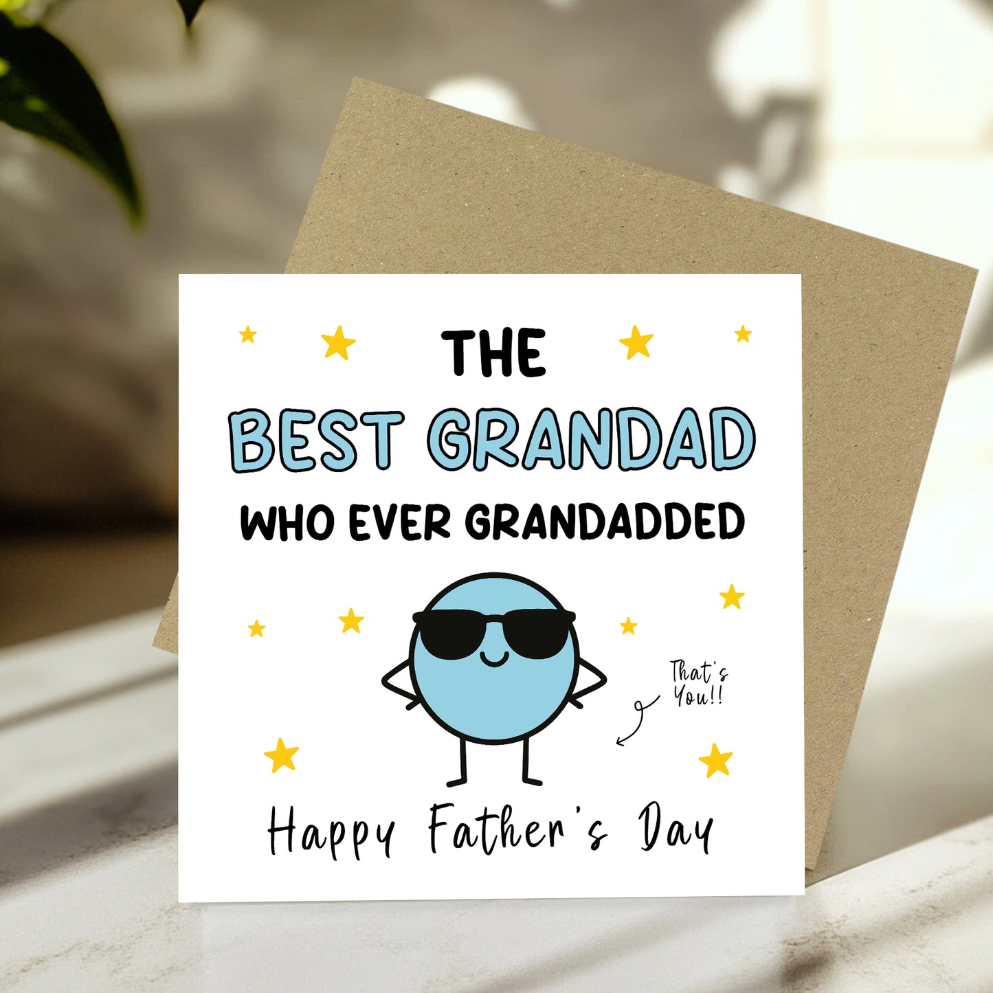 Fathers Day Card For Grandad BEST GRANDAD Whoever Grandadded