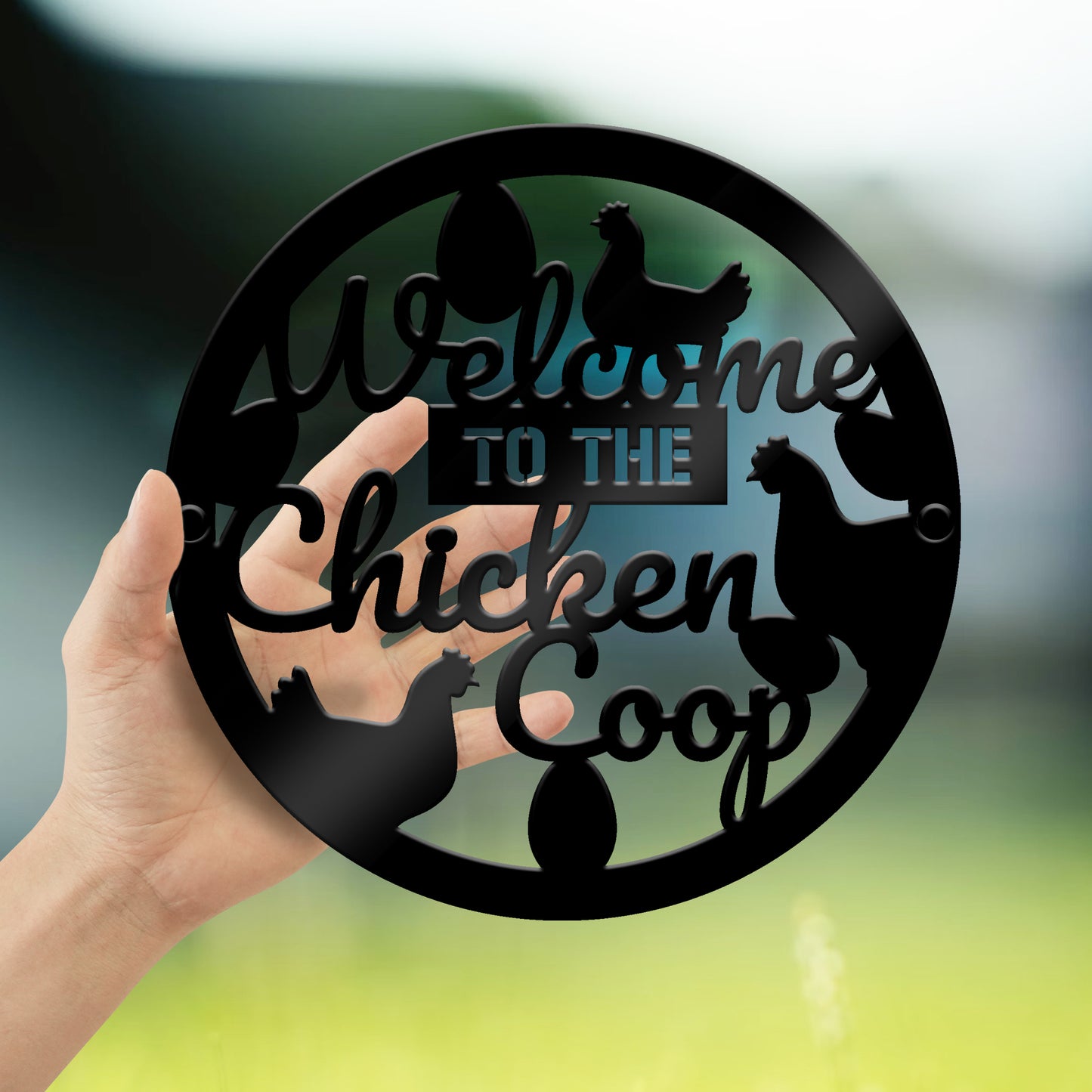 Chicken Coop Sign Wall Mounted Chicken Coop Decor Plaque Outdoor