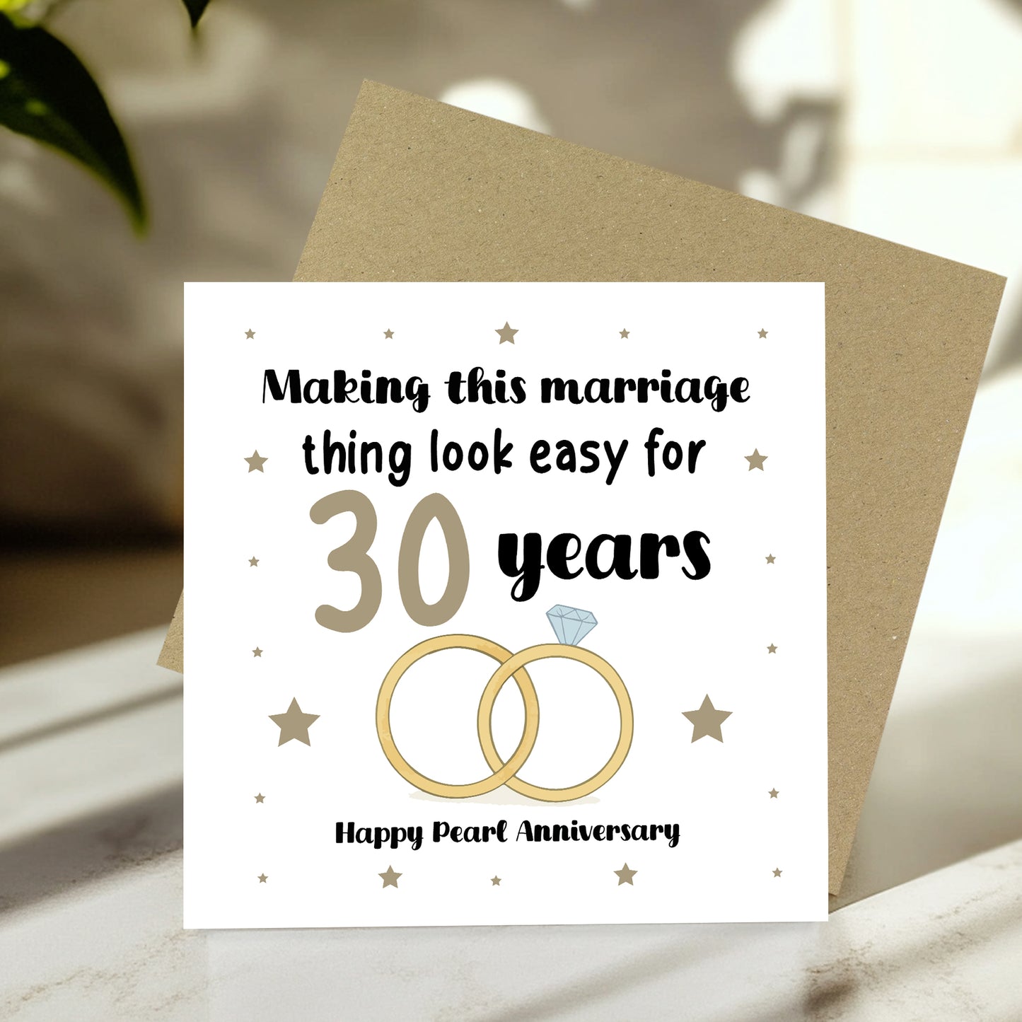 30th Wedding Anniversary Card For Husband Wife Couple
