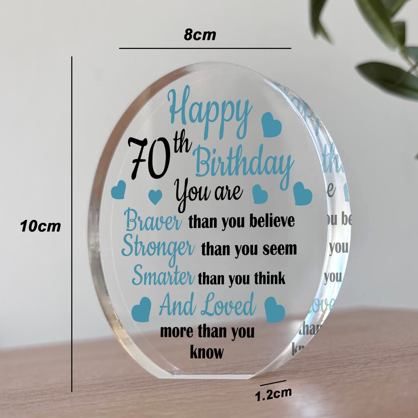 70th Birthday Gifts For Dad Uncle Son Grandad Acrylic Plaque