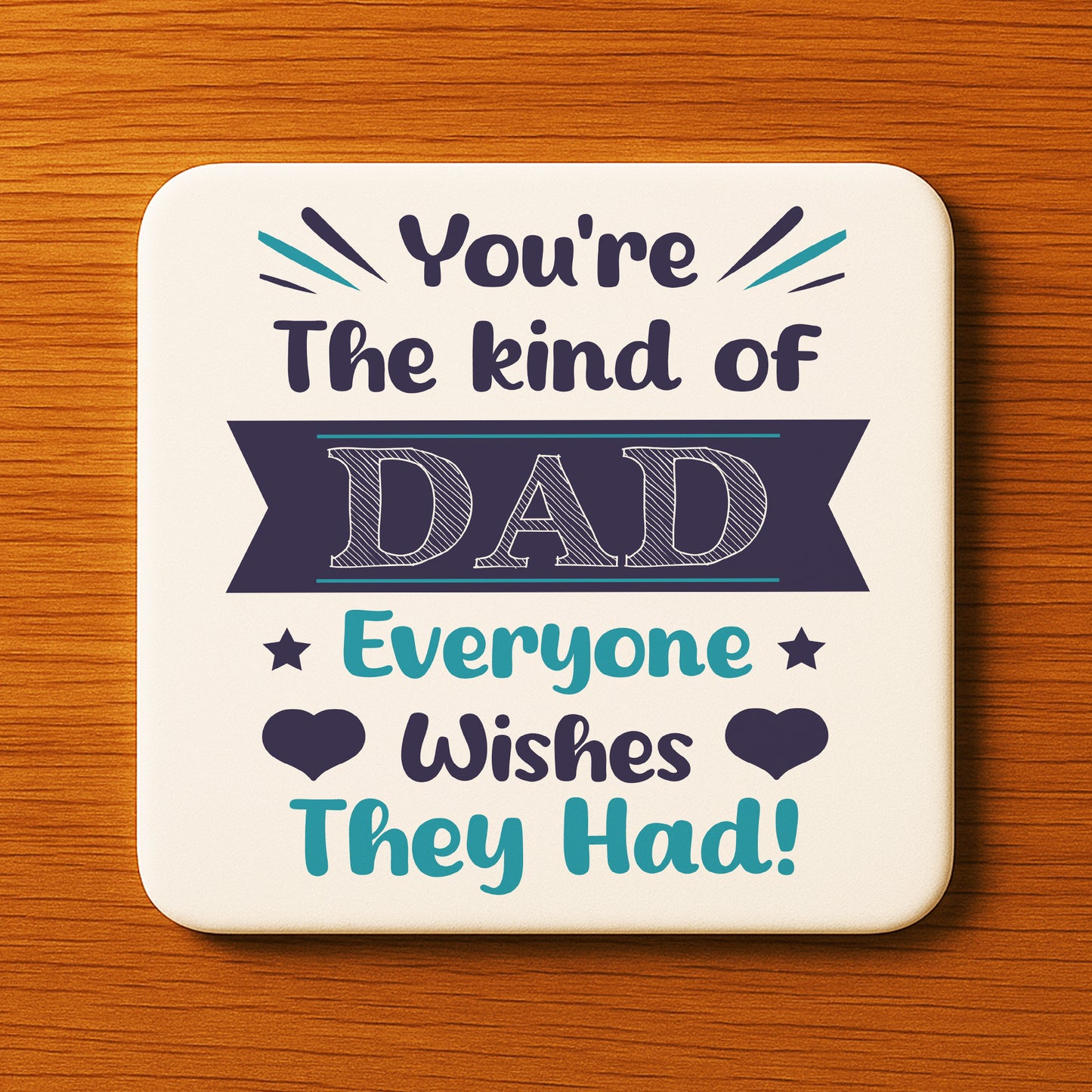 Dad Coaster Gift From Daughter and Son Novelty Fathers Day Gift