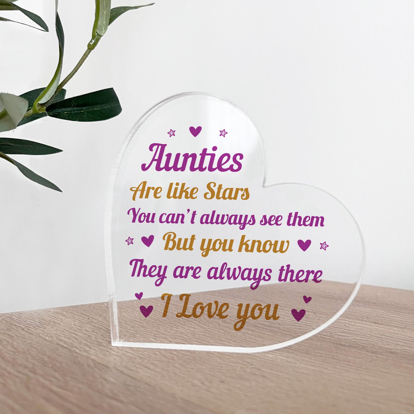 Auntie Plaque Aunties Are Like Stars Thank You Gift For Her