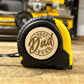 BEST DAD EVER Engraved Tape Measure Tool Fathers Day Gift
