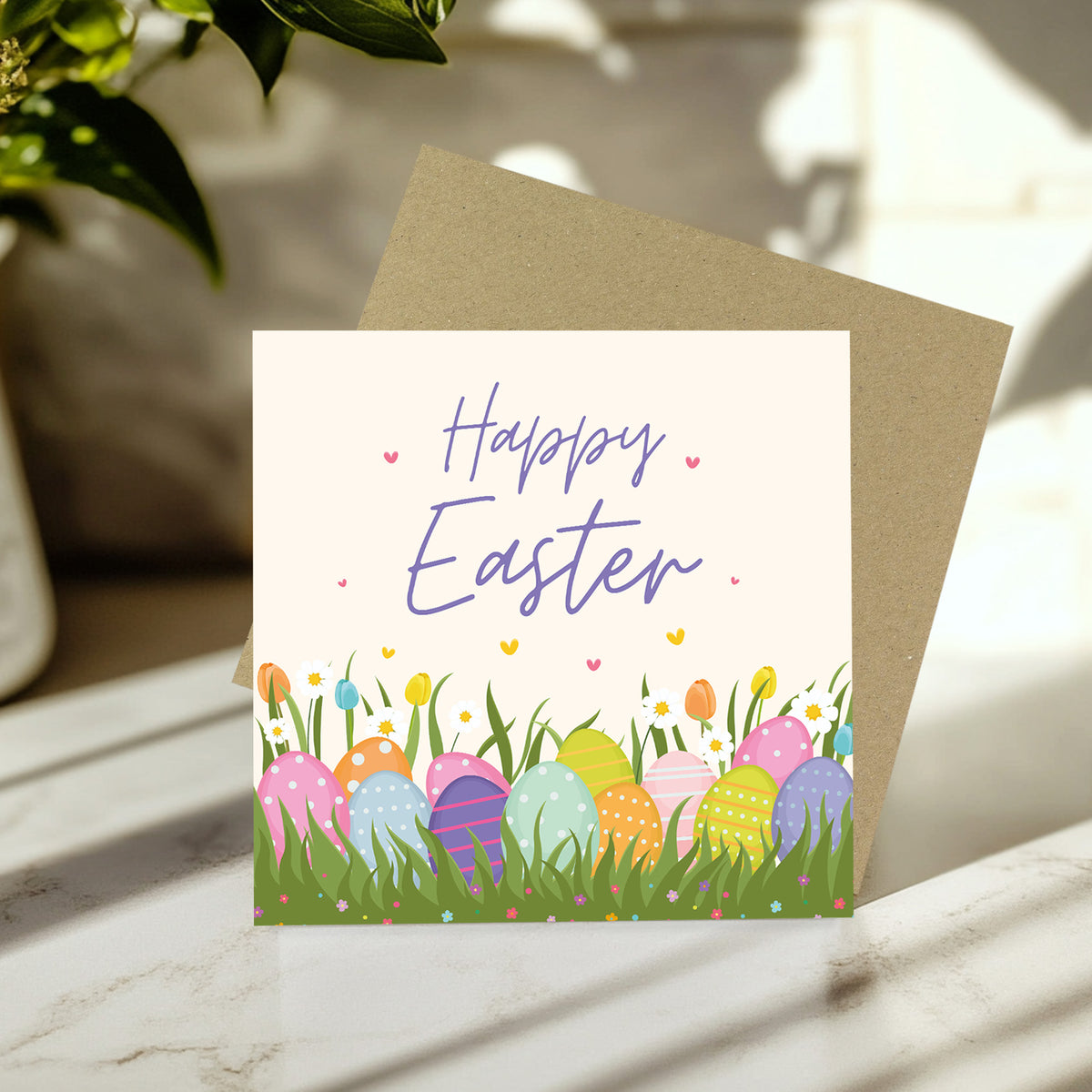 Easter Card, Pastel Easter Card, Card For Easter, Easter Wishes