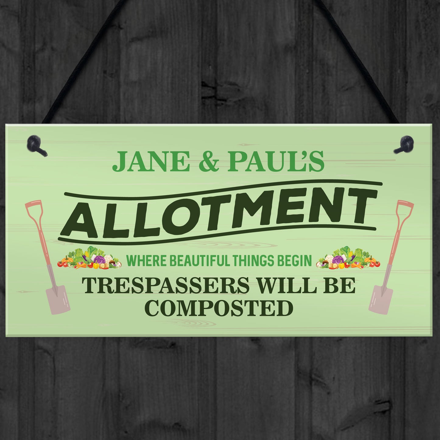 PERSONALISED Allotment Signs Greenhouse Signs Garden Signs