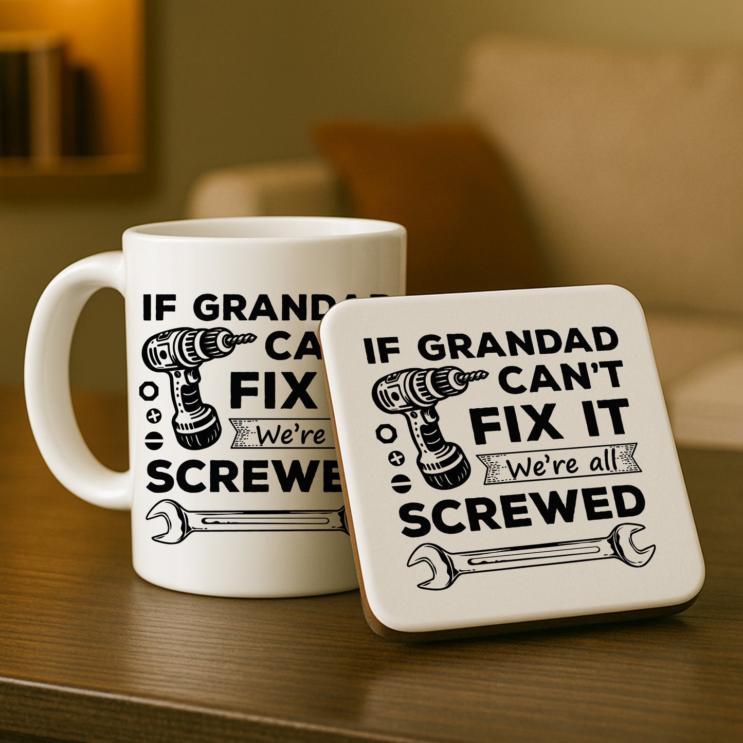 Grandad Gifts Coffee Tea Mug From Granddaughter and Grandson