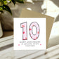 10th Wedding Anniversary Card With Envelope For Wife Husband