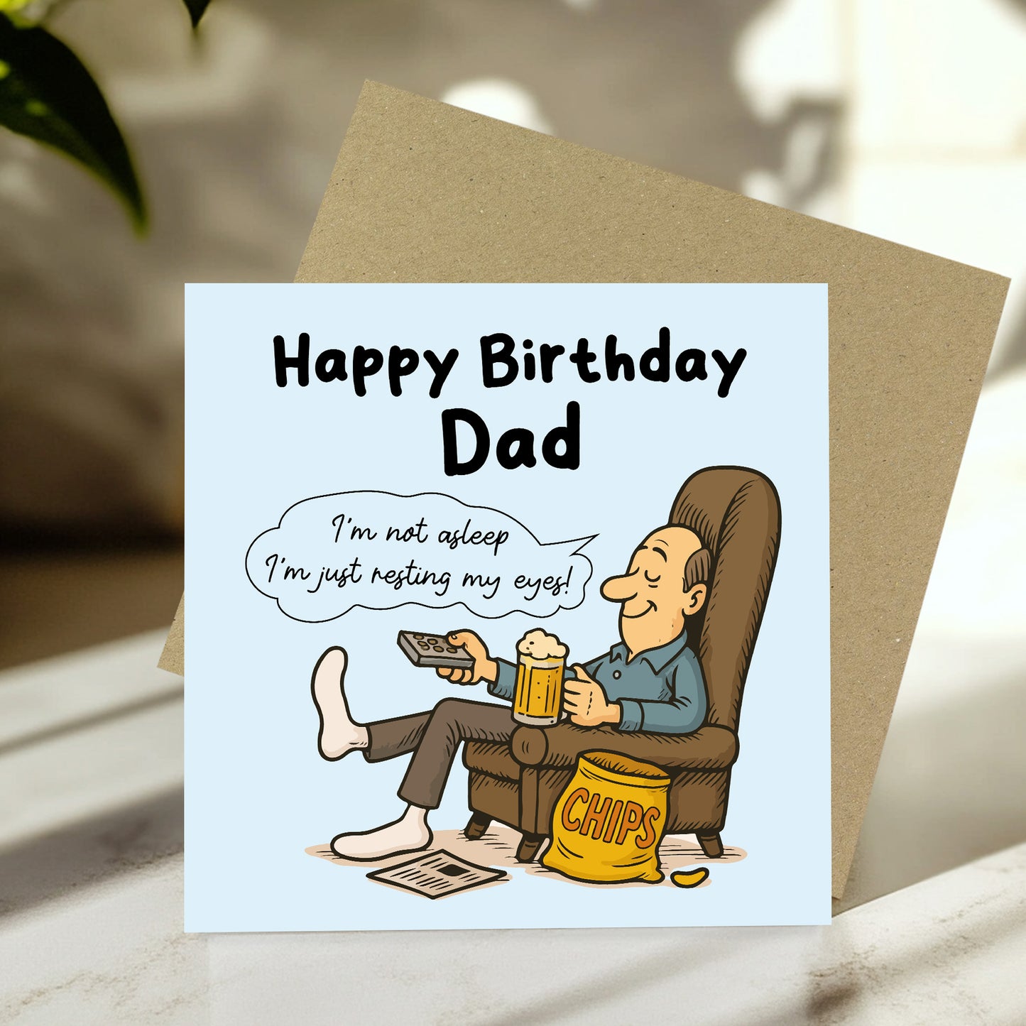 Cards For Dad For Birthday Funny Joke Dad Card With Envelope