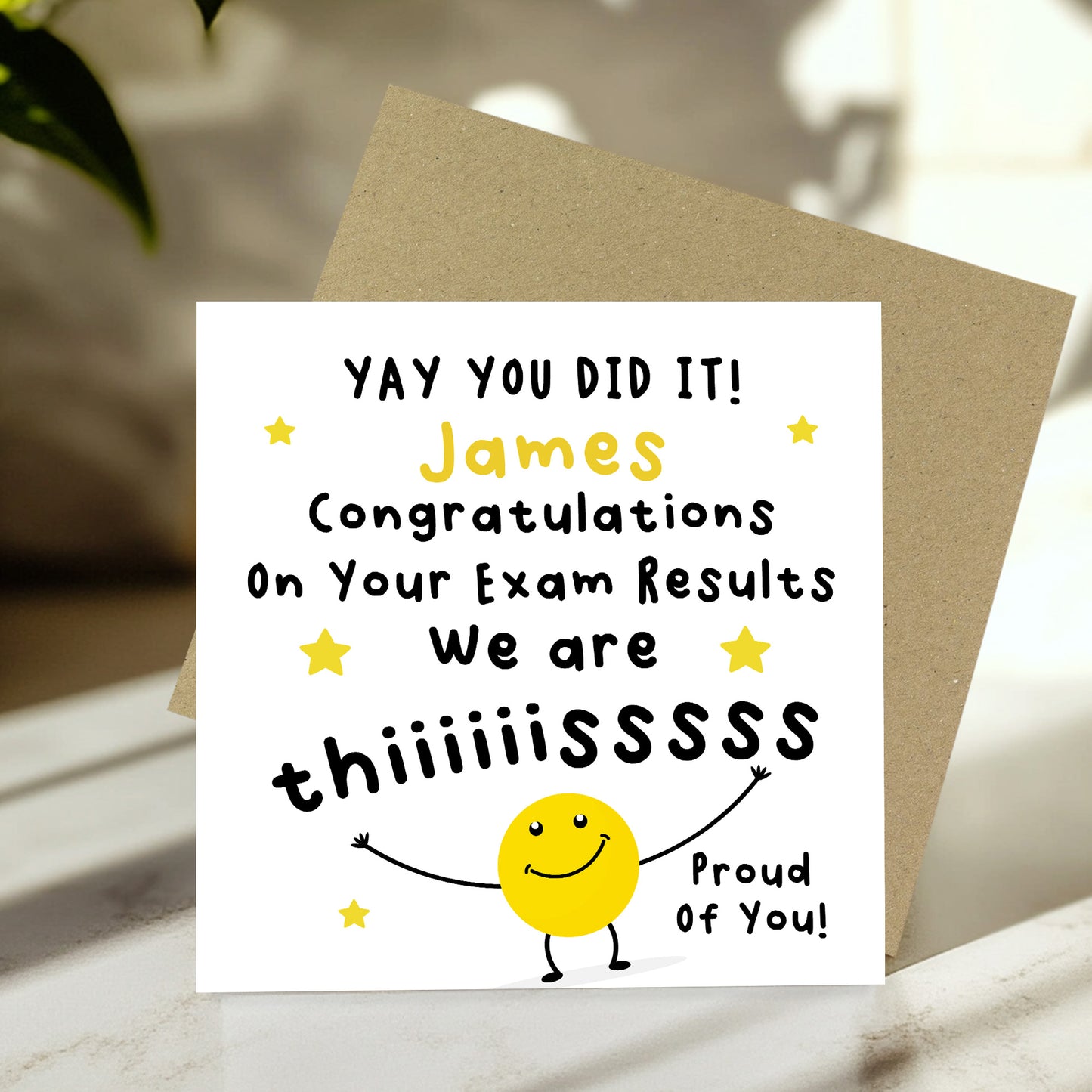 Personalised Congratulations Well Done Card Proud of You Card