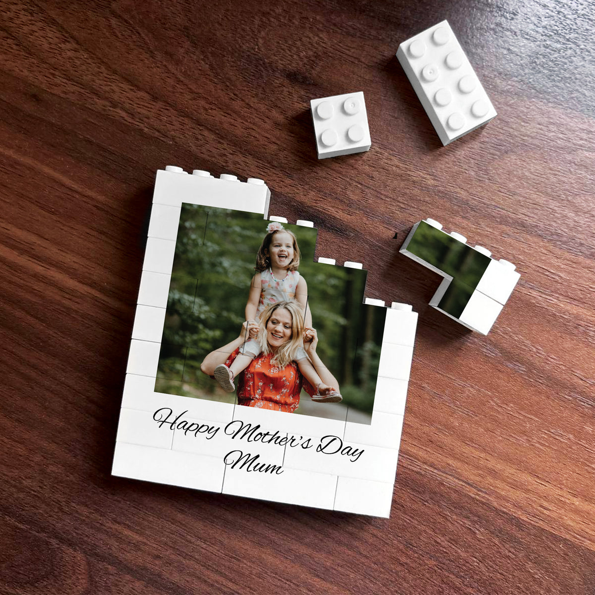 Personalised Mothers Day Gift with Customised Photo Block