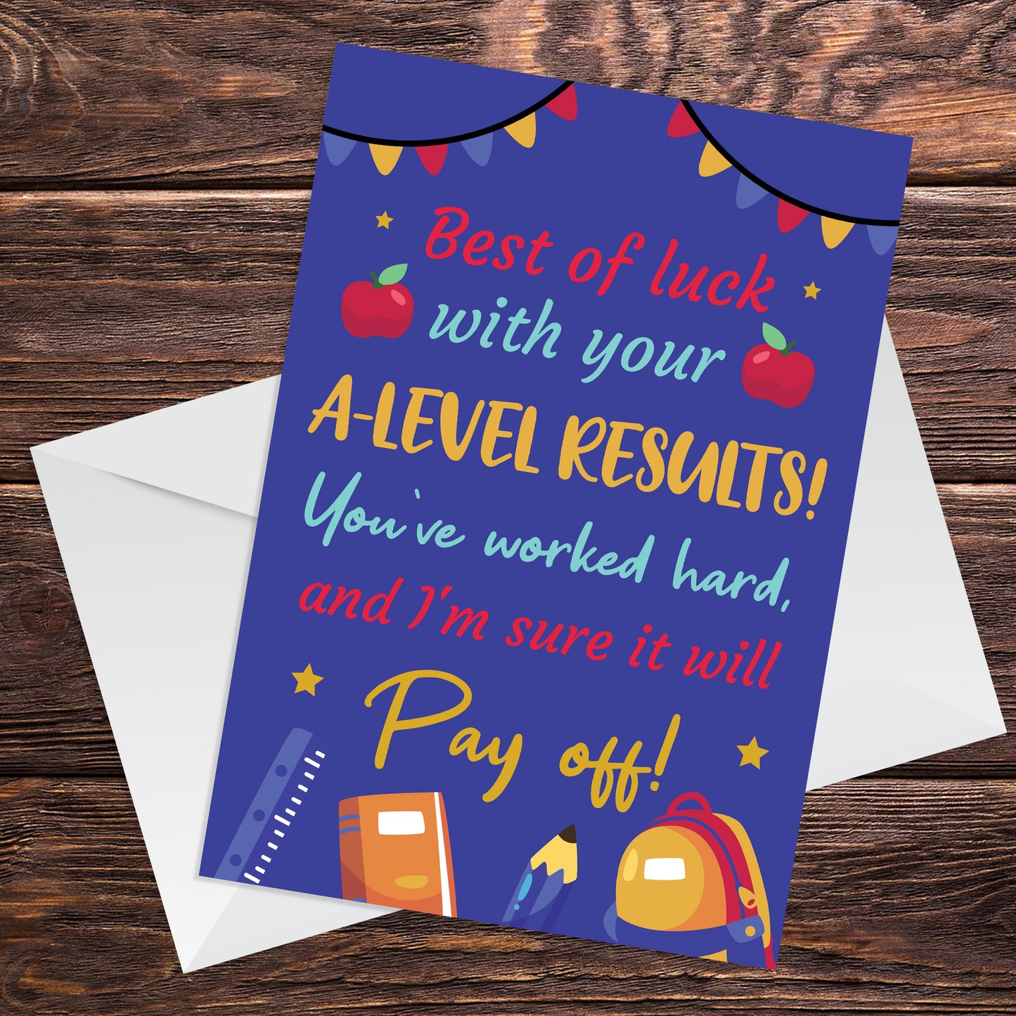 Good Luck With Your A-LEVEL RESULTS CARD For Daughter Son