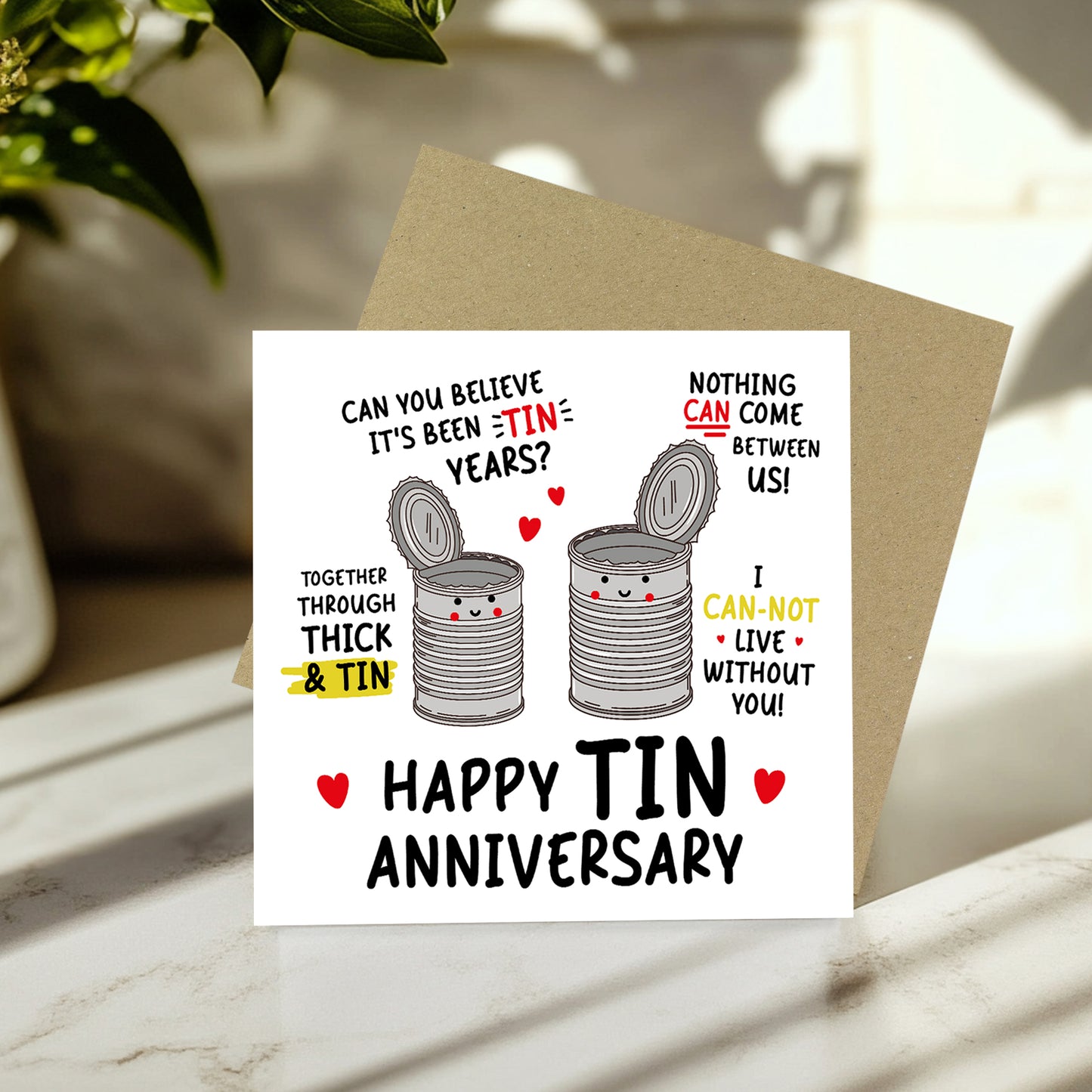 Funny Tin Anniversary Card For Husband 10th Anniversary Card