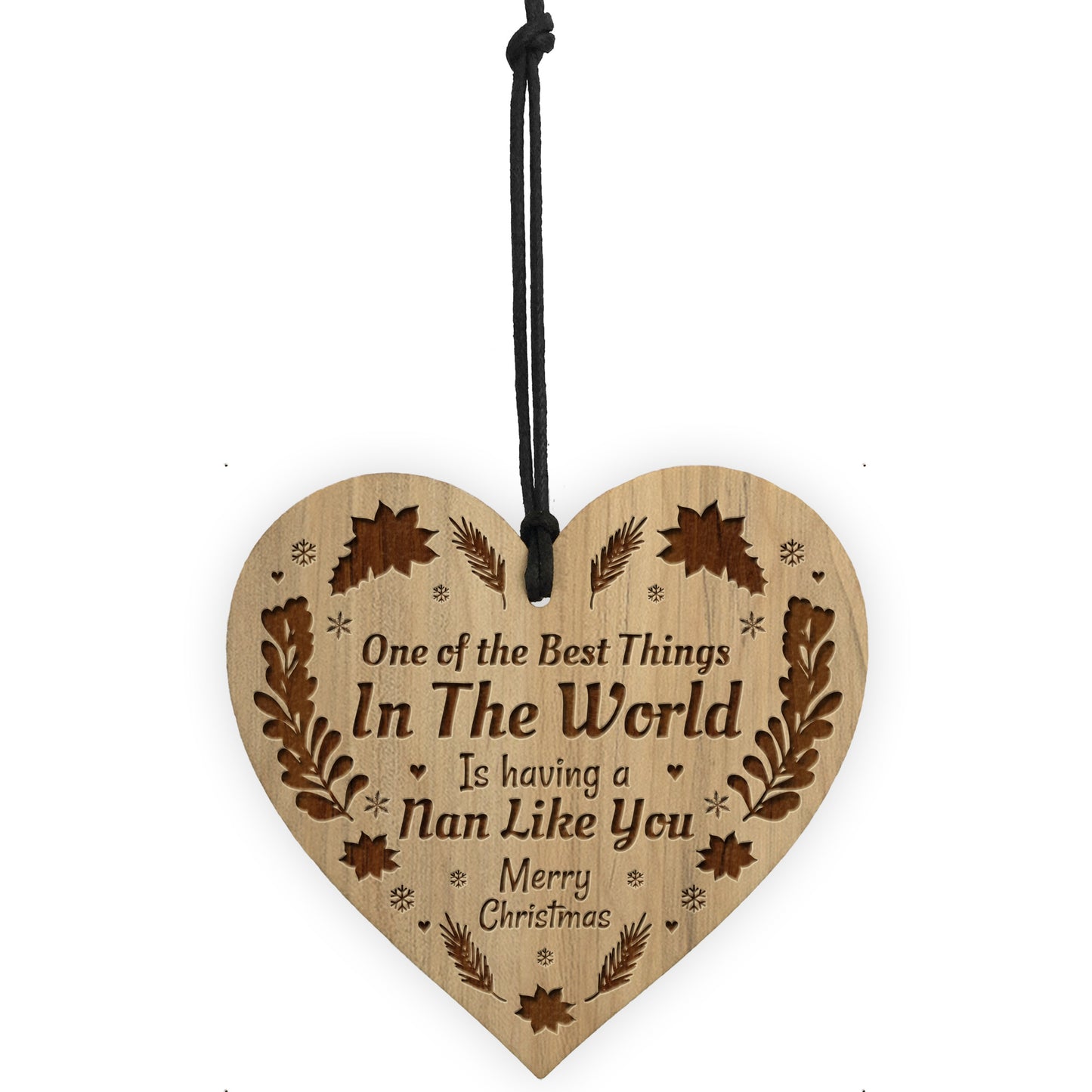 Best Nan Gifts For Christmas Wood Heart Tree Decoration Gift