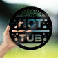Hot Tub Welcome Sign For Garden Outside Hot Tub Decor 23x23cm