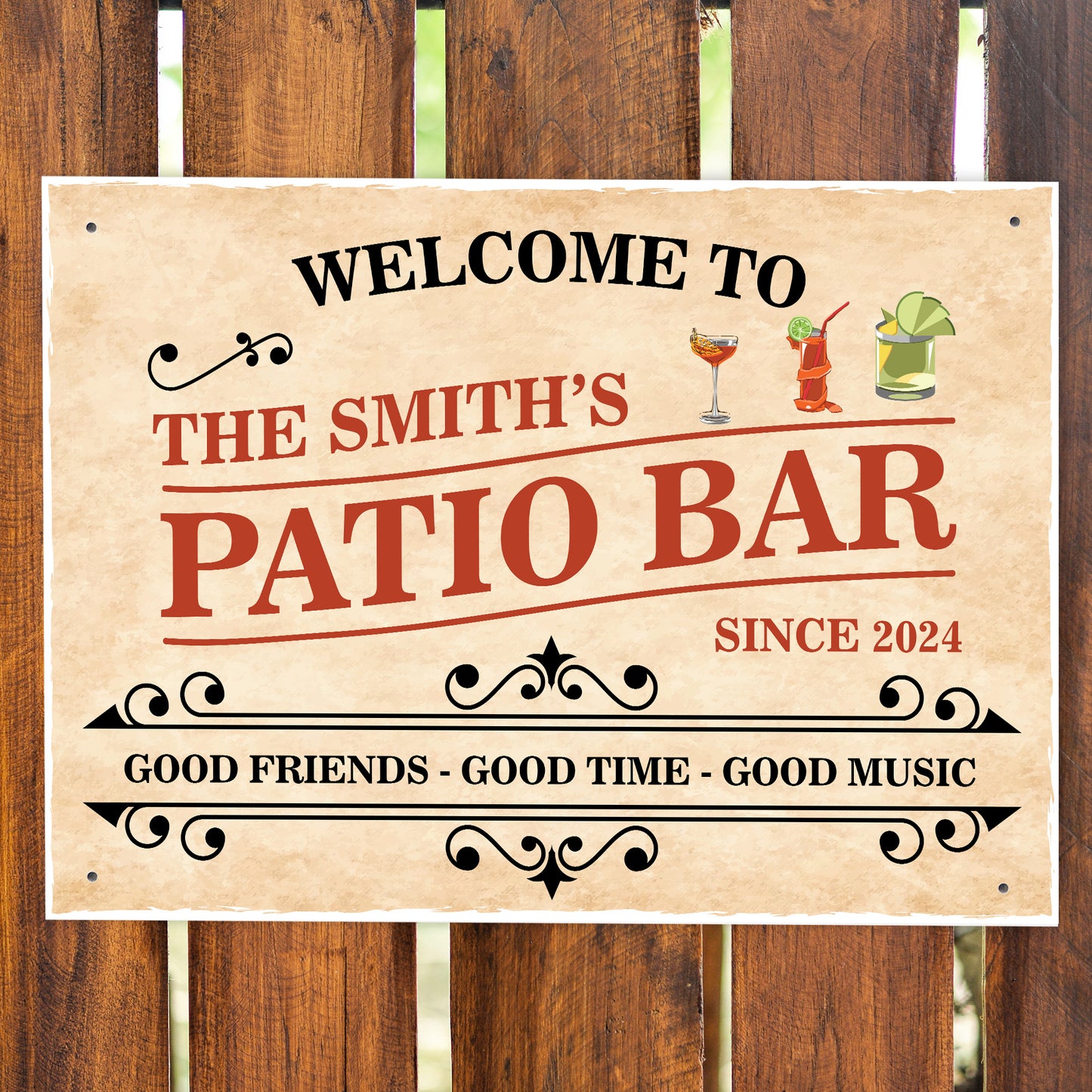 Personalised Sign For Patio Garden Bar Sign Home Bar Signs