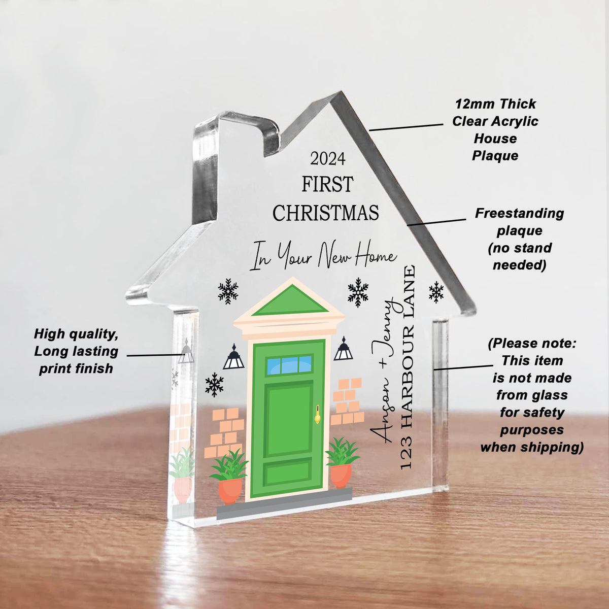 Personalised First Christmas In Your New Home Plaque Gift
