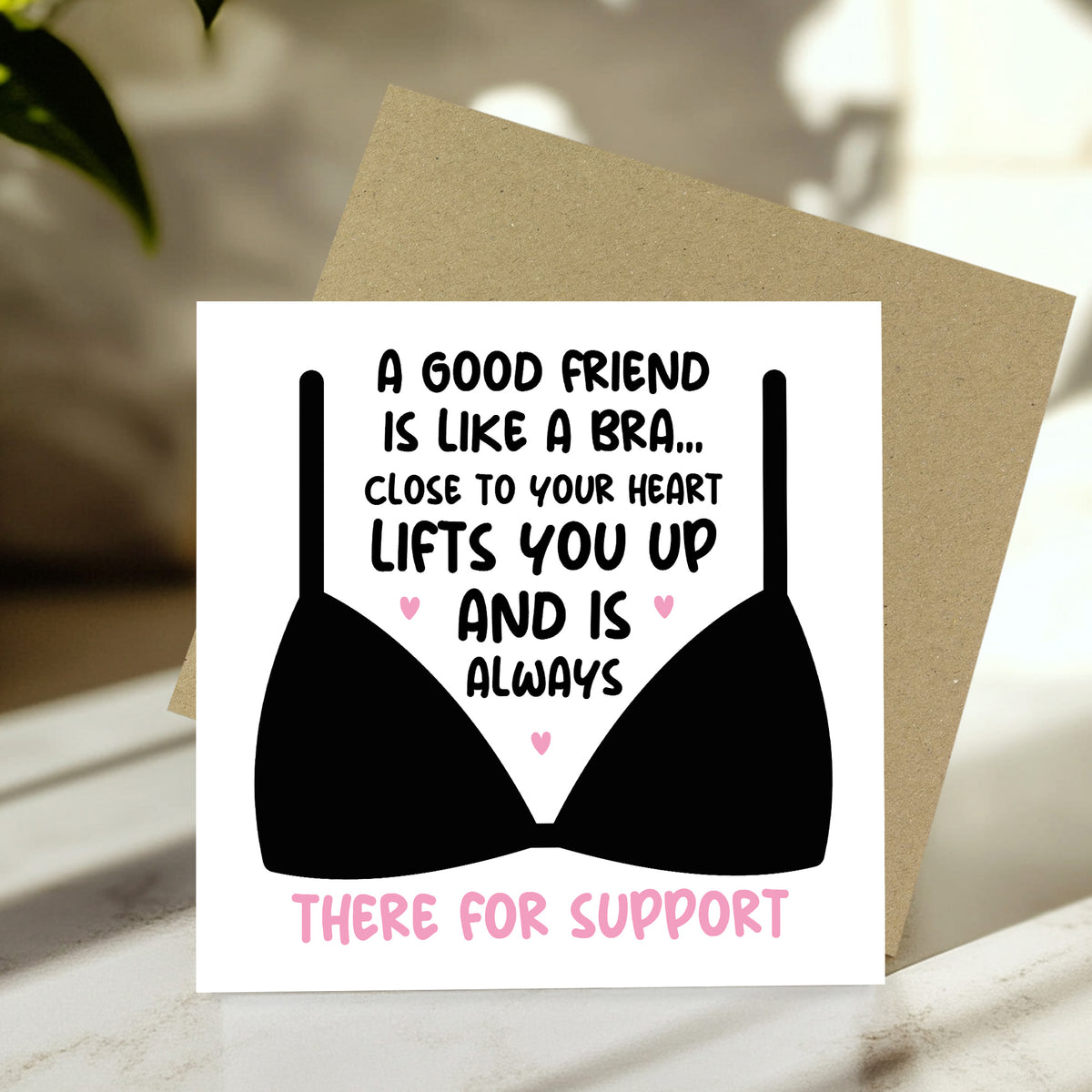 Funny Card For Best Friend Christmas Birthday Kraft Envelope