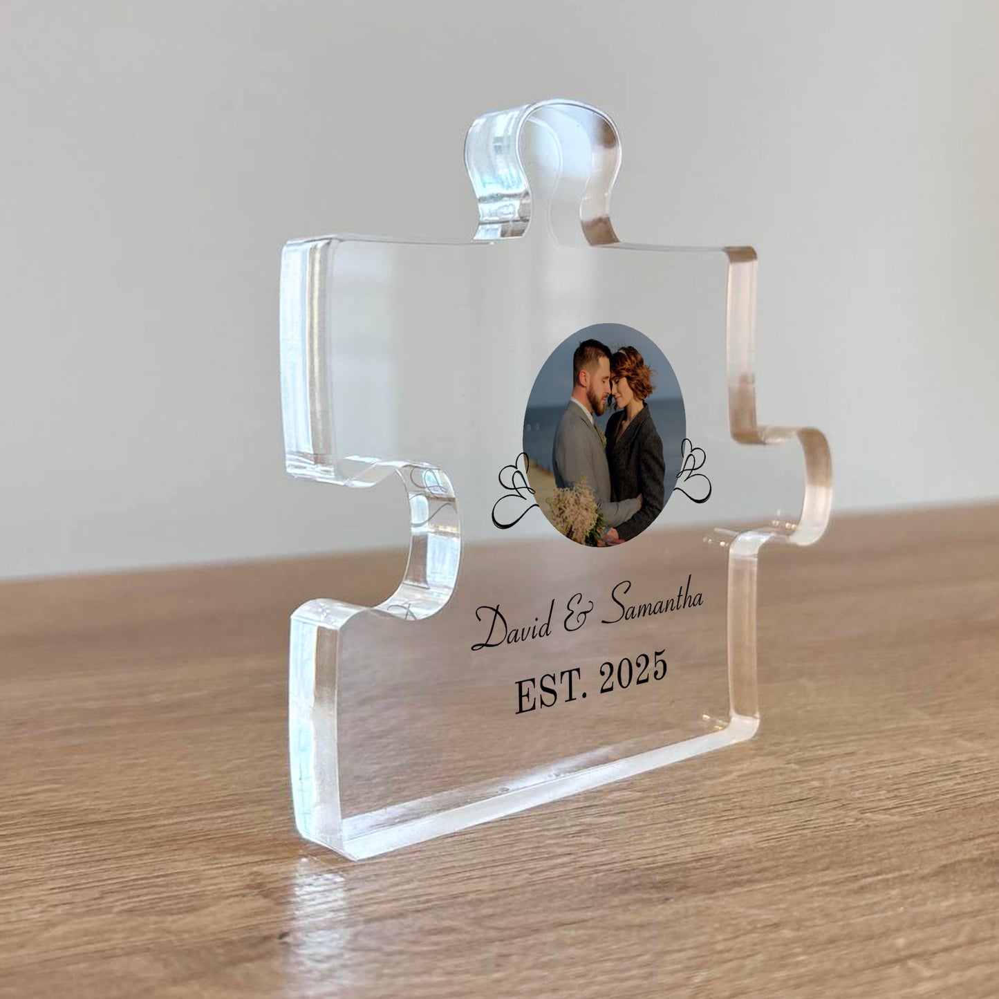 Novelty Gift For Couple Personalised Puzzle Piece Valentines Day