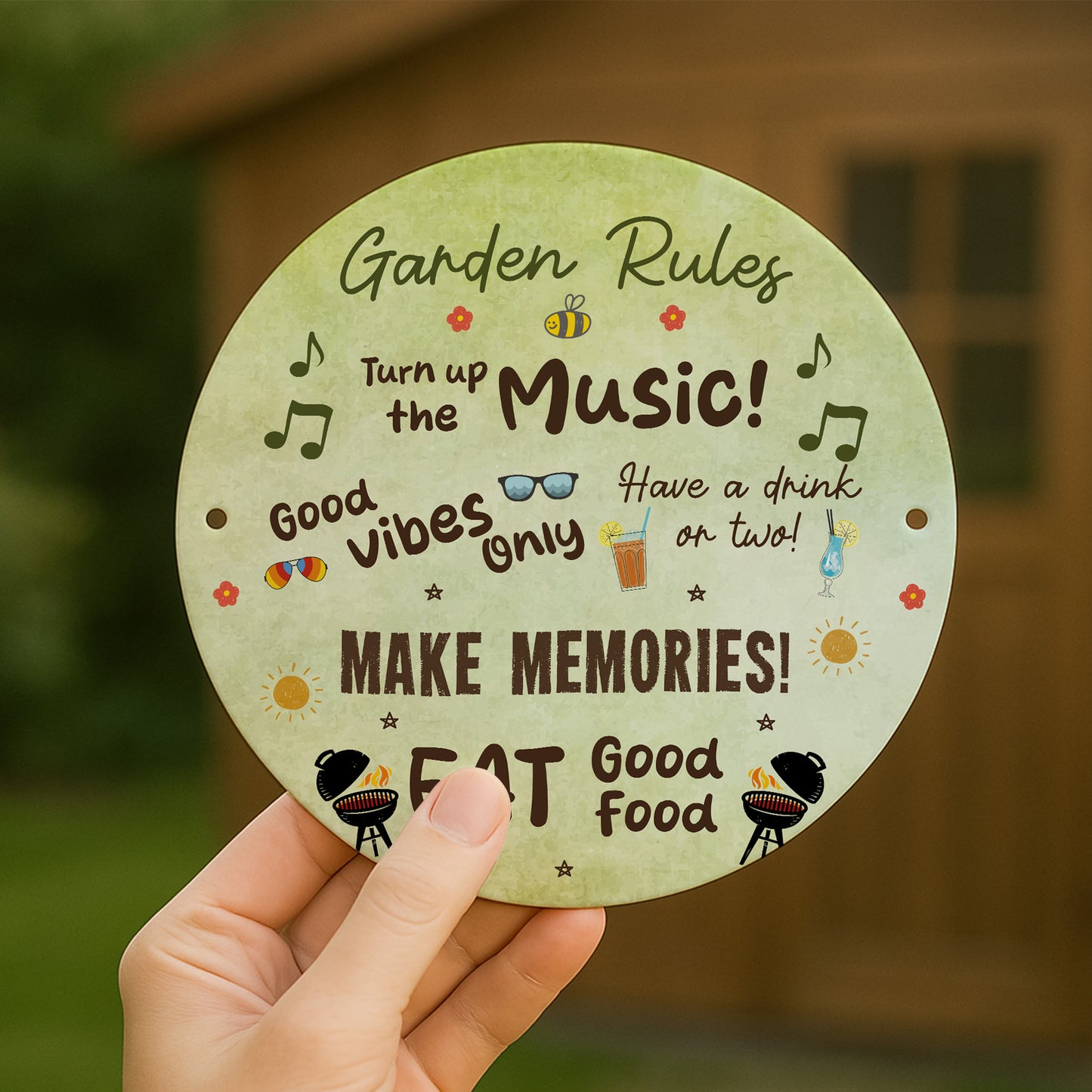 Garden Rules Wall Sign Garden Signs and Plaques Novelty Gift