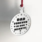 Dad Memorial Hanging Engraved Plaque Bauble Gift Graveside Decor