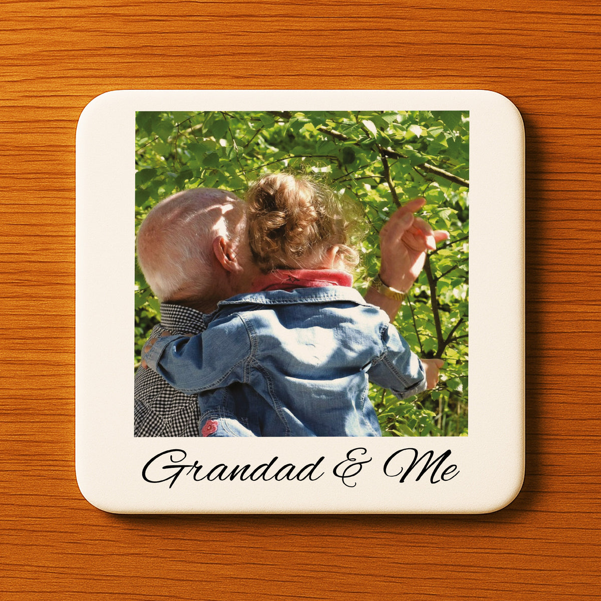 Personalised Grandad Gift Grandad And Me Photo Coaster Gift