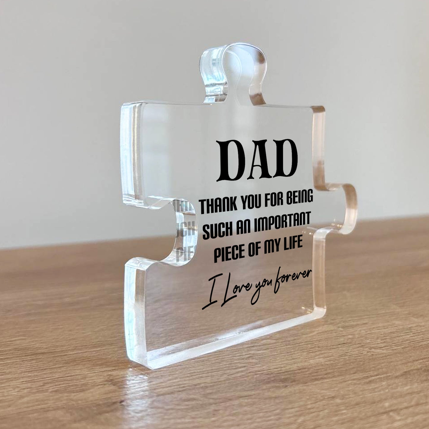 Special Dad Gift For Birthday Christmas Puzzle Piece Thank You