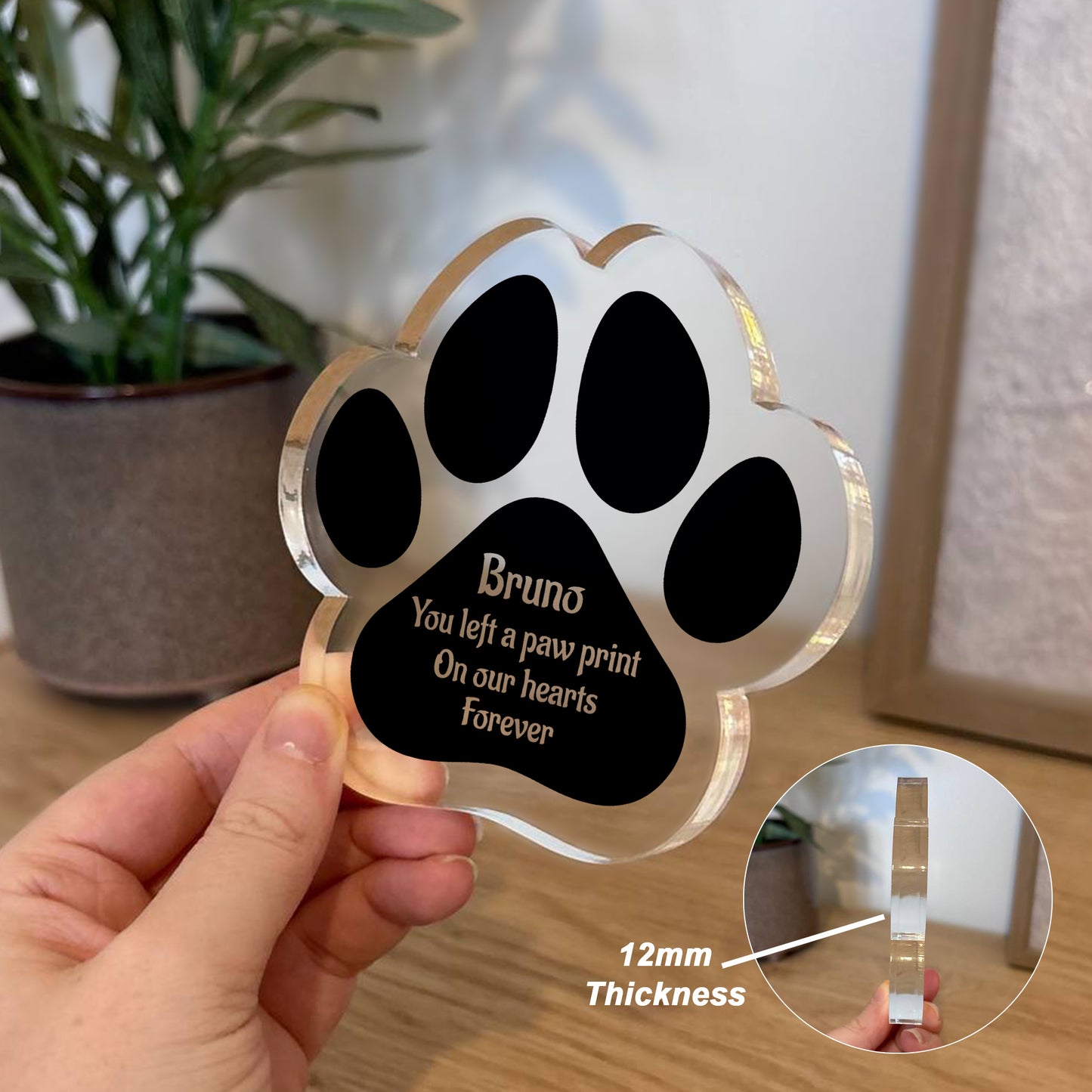 Personalised Pet Memorial Plaque With Beautiful Messag