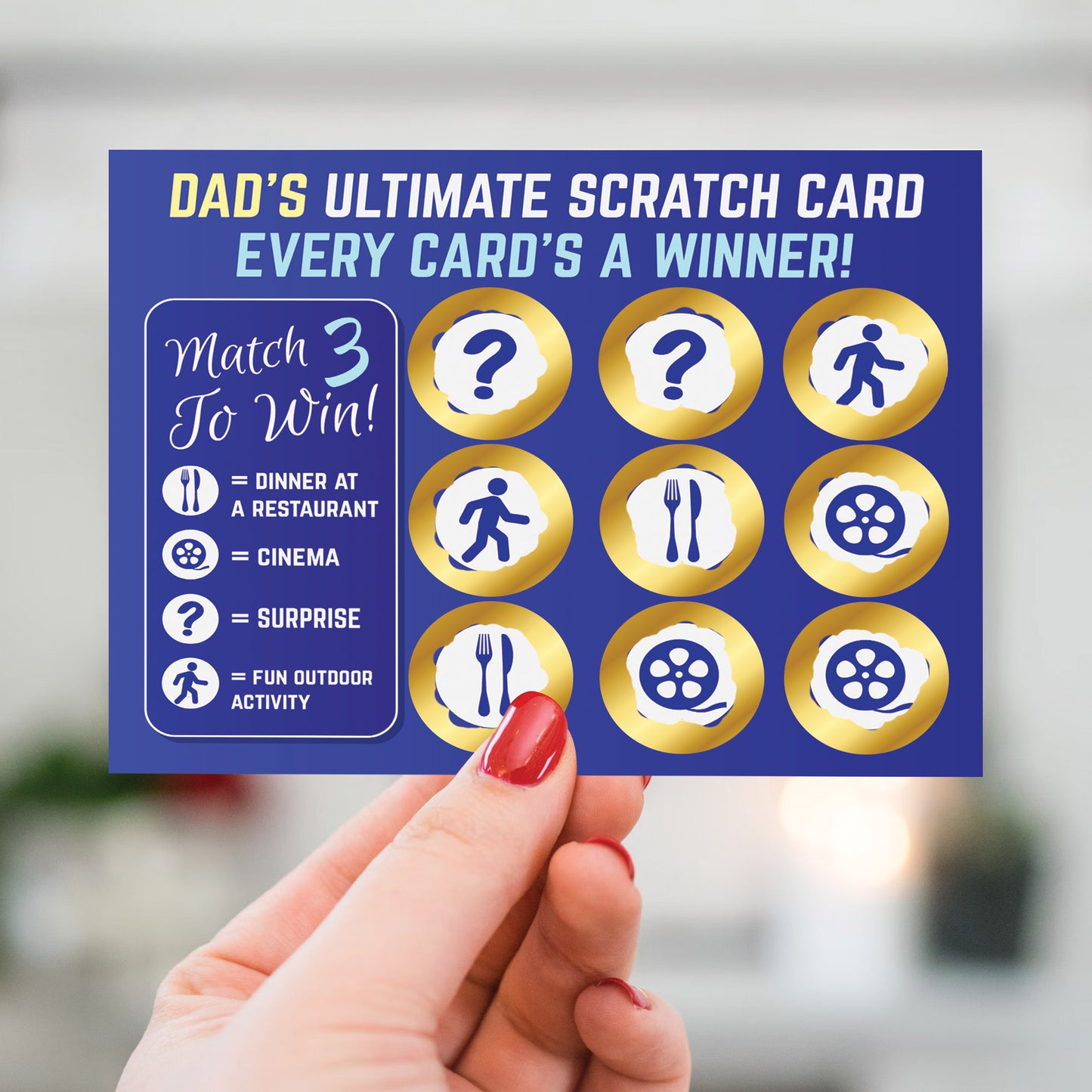Dad Gift Novelty Scratch Card Gift For Birthday Fathers Day