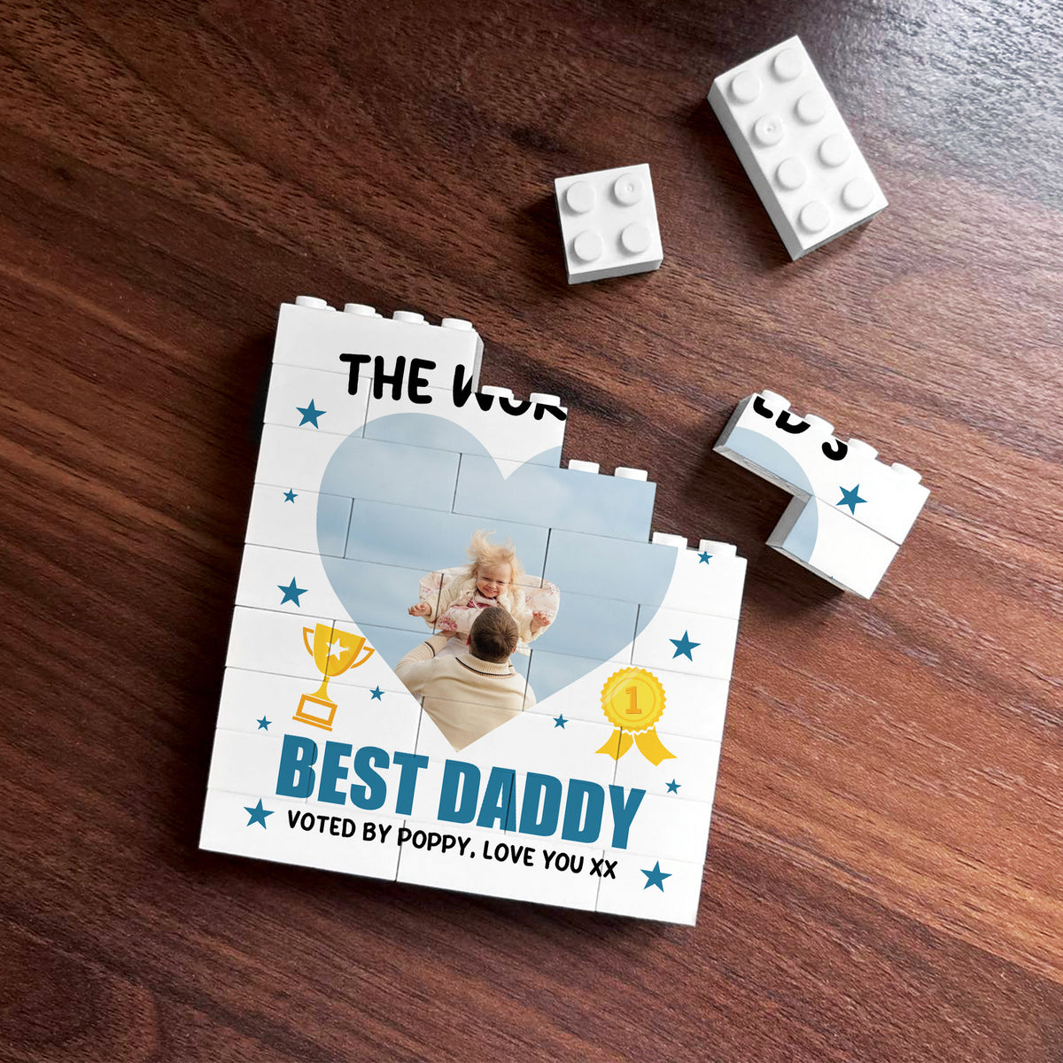 Personalised Gift For Dad For Fathers Day Best Daddy Gift Block