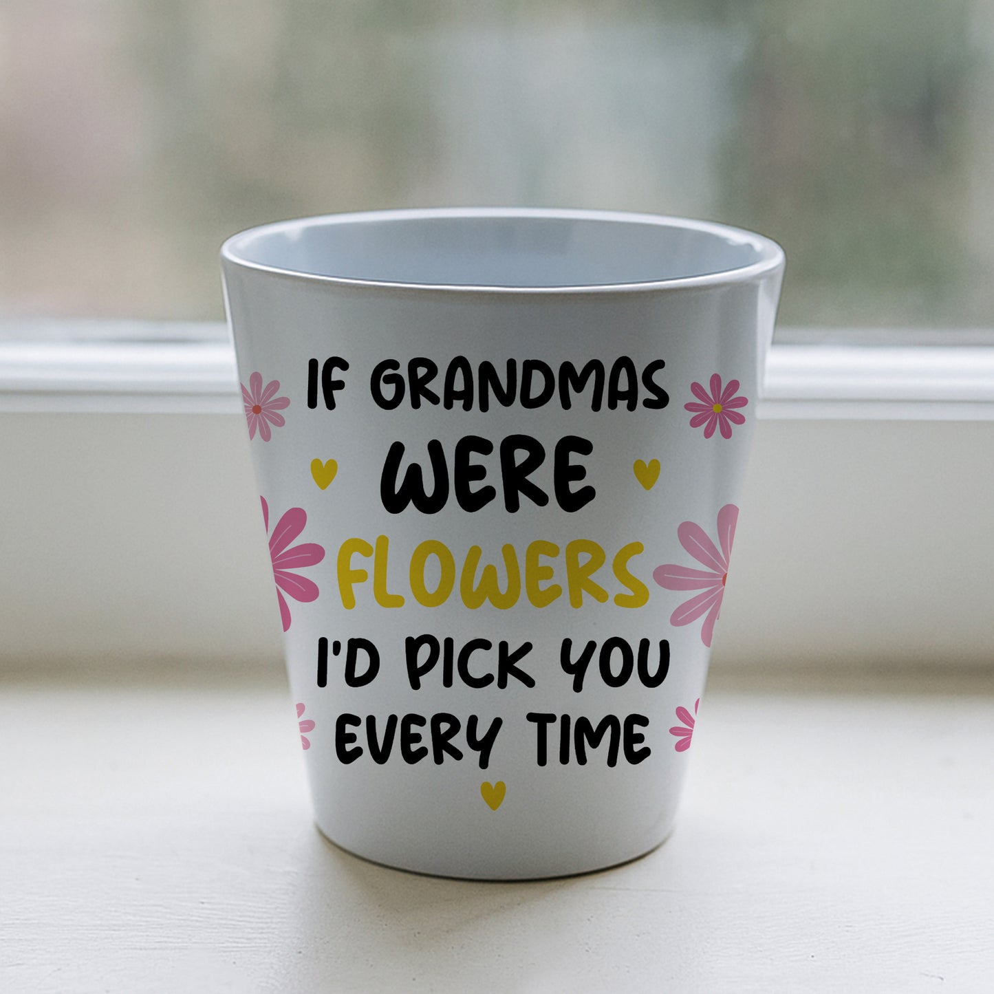 Gift For Grandma Birthday Christmas Card And Flower Pot