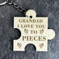 Grandad Keyring Engraved Gift For Fathers Day From Daughter Son