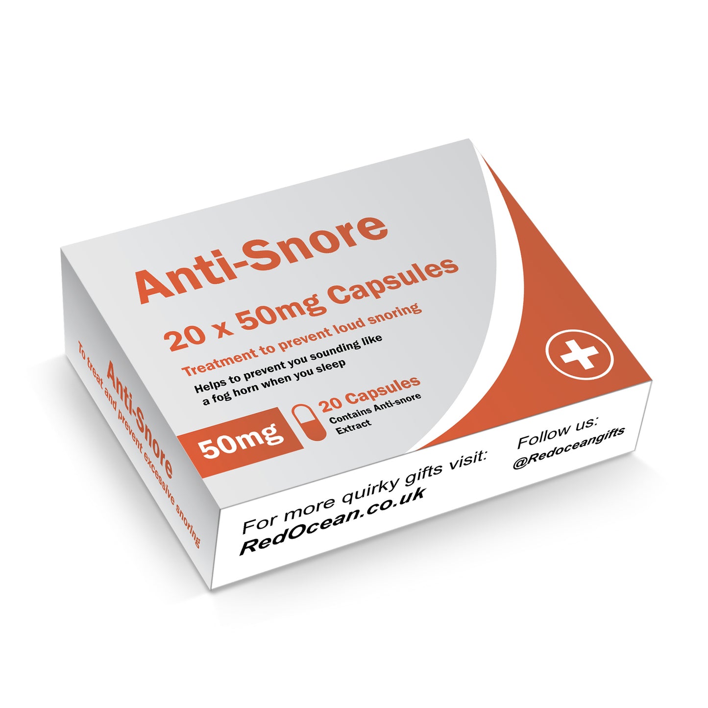 Anti-Snore Funny Pill Box Gag Gifts for Women Men Prank Gifts