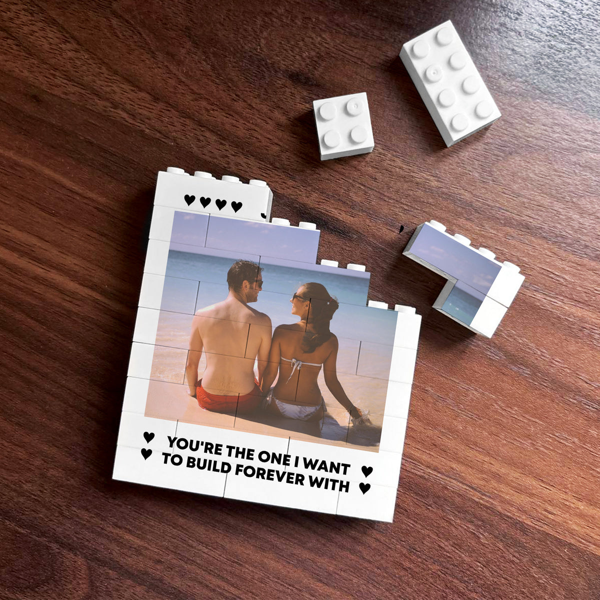 Personalised Photo Block Anniversary Gift For Husband Boyfriend