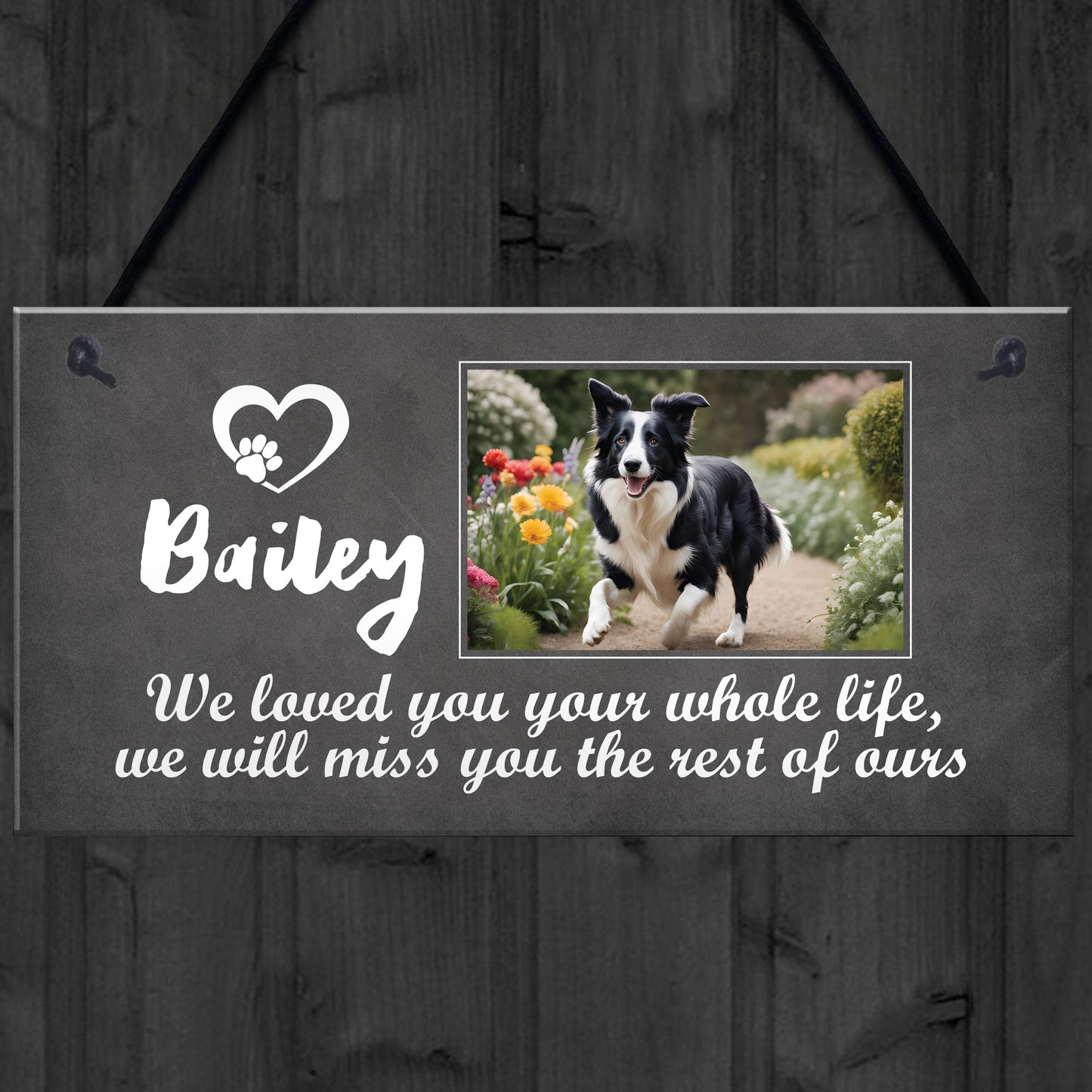 Personalised Memorial Plaque For Pets Customised With Your Photo