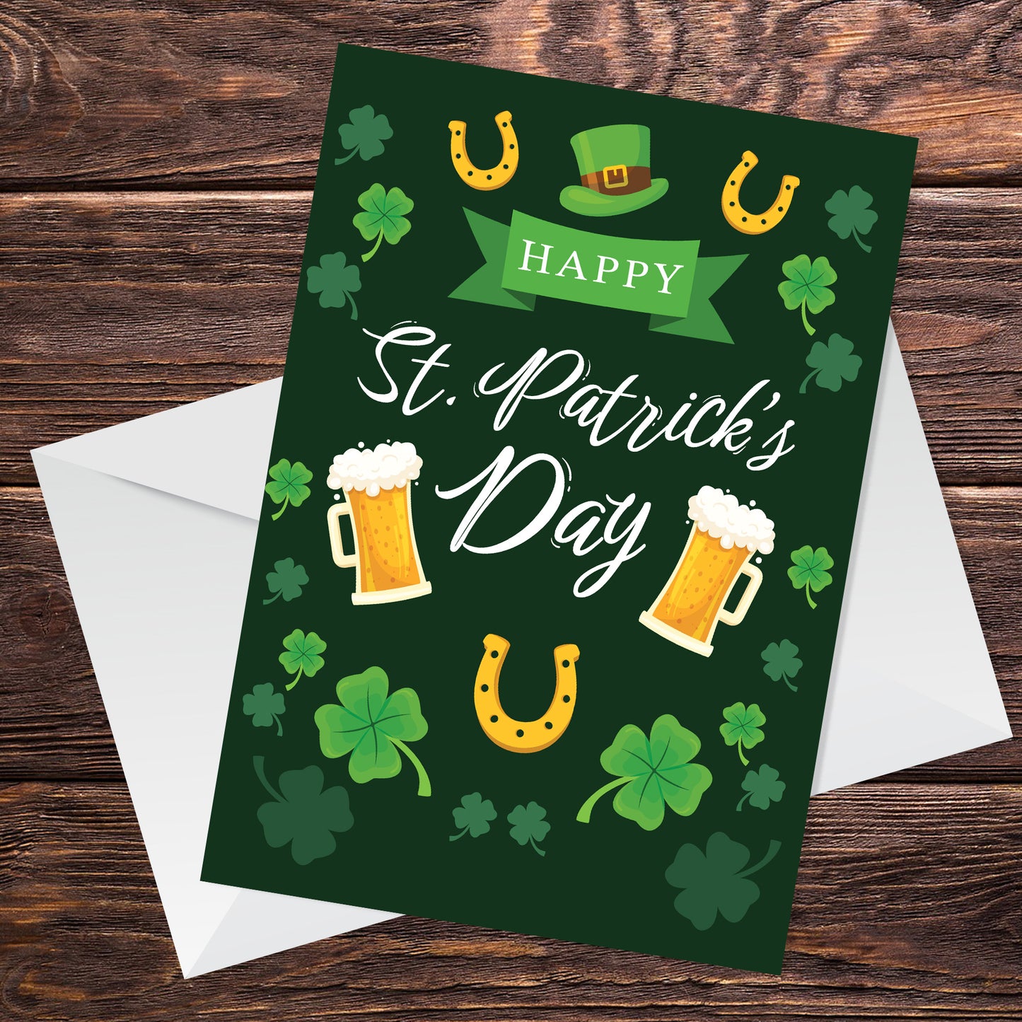 Happy St Patricks Day Greeting Card For Him Her Friends