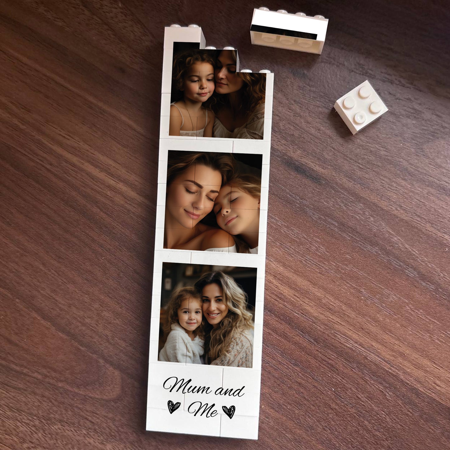 Personalised Mum And Me Photo Block Mum Photo Collage Mother